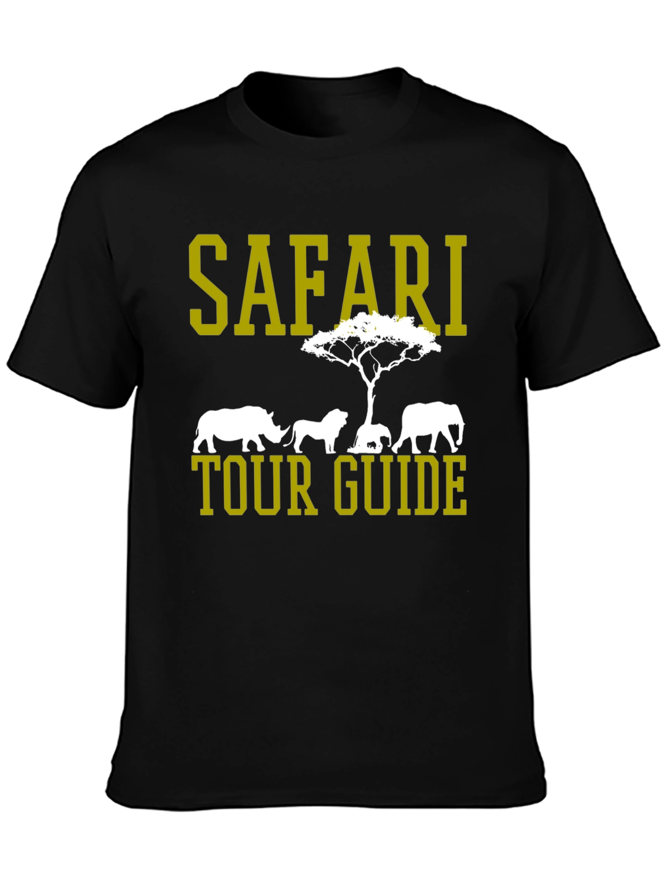 Black Safari Tour Guide Crew Neck T-Shirt view 3