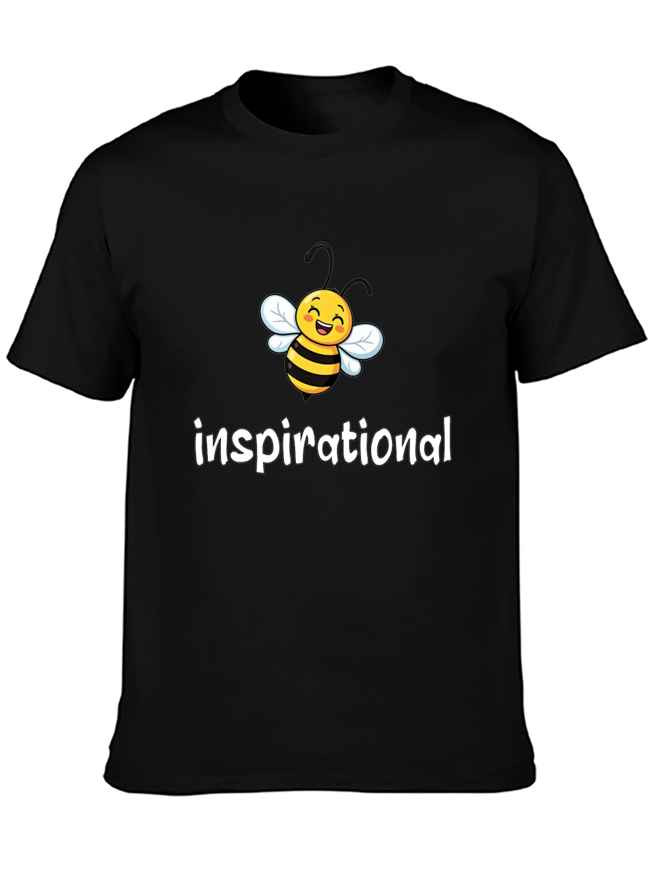 Black Inspirational Bee Graphic T-Shirt view 3