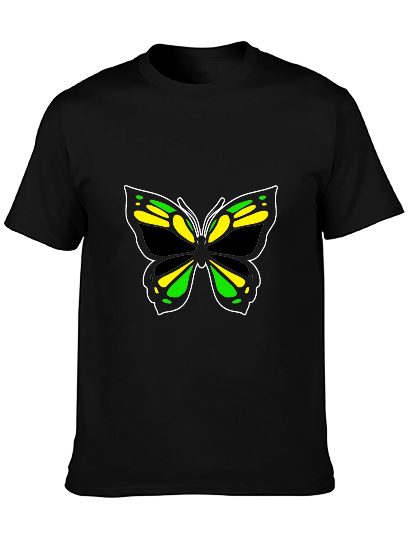 Butterfly Graphic Tee - Stylish Men's Black T-Shirt - 3