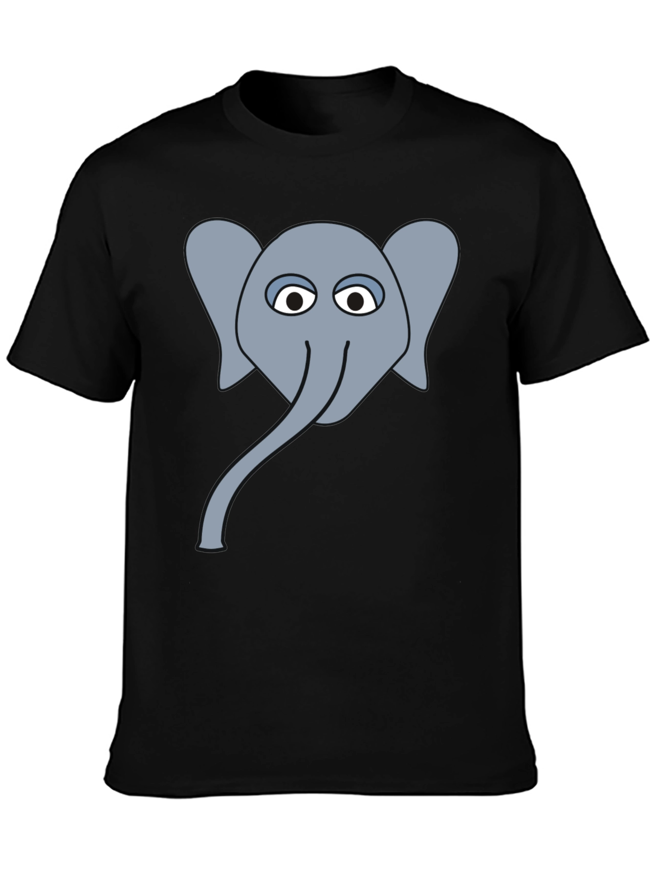 Black Elephant Graphic Black T-Shirt view 3