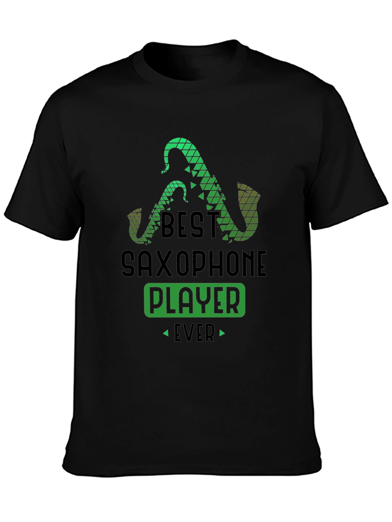 Black Best Saxophone Player Ever Graphic T-Shirt view 3
