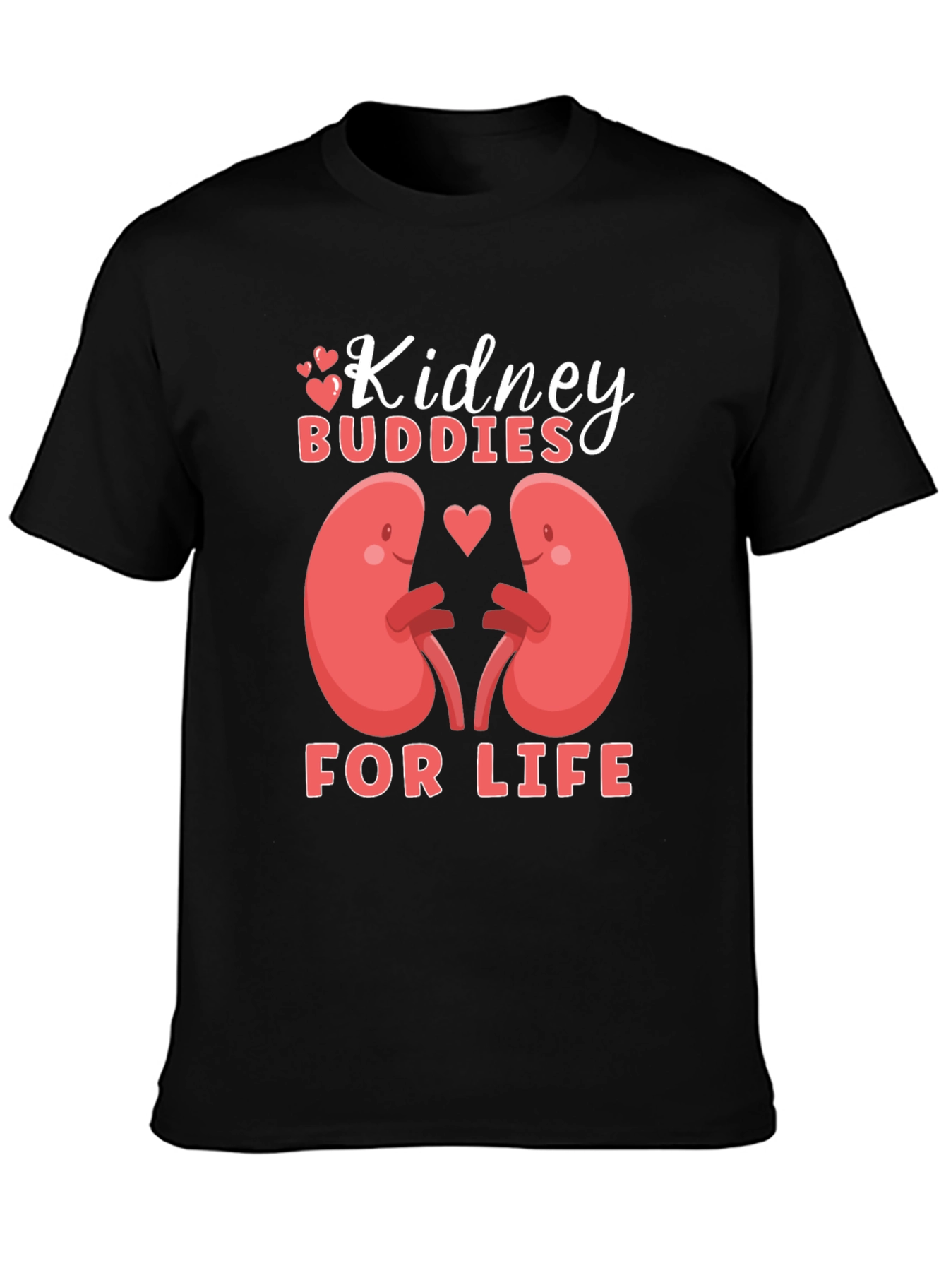 Black Kidney Buddies T-Shirt: For Life view 3