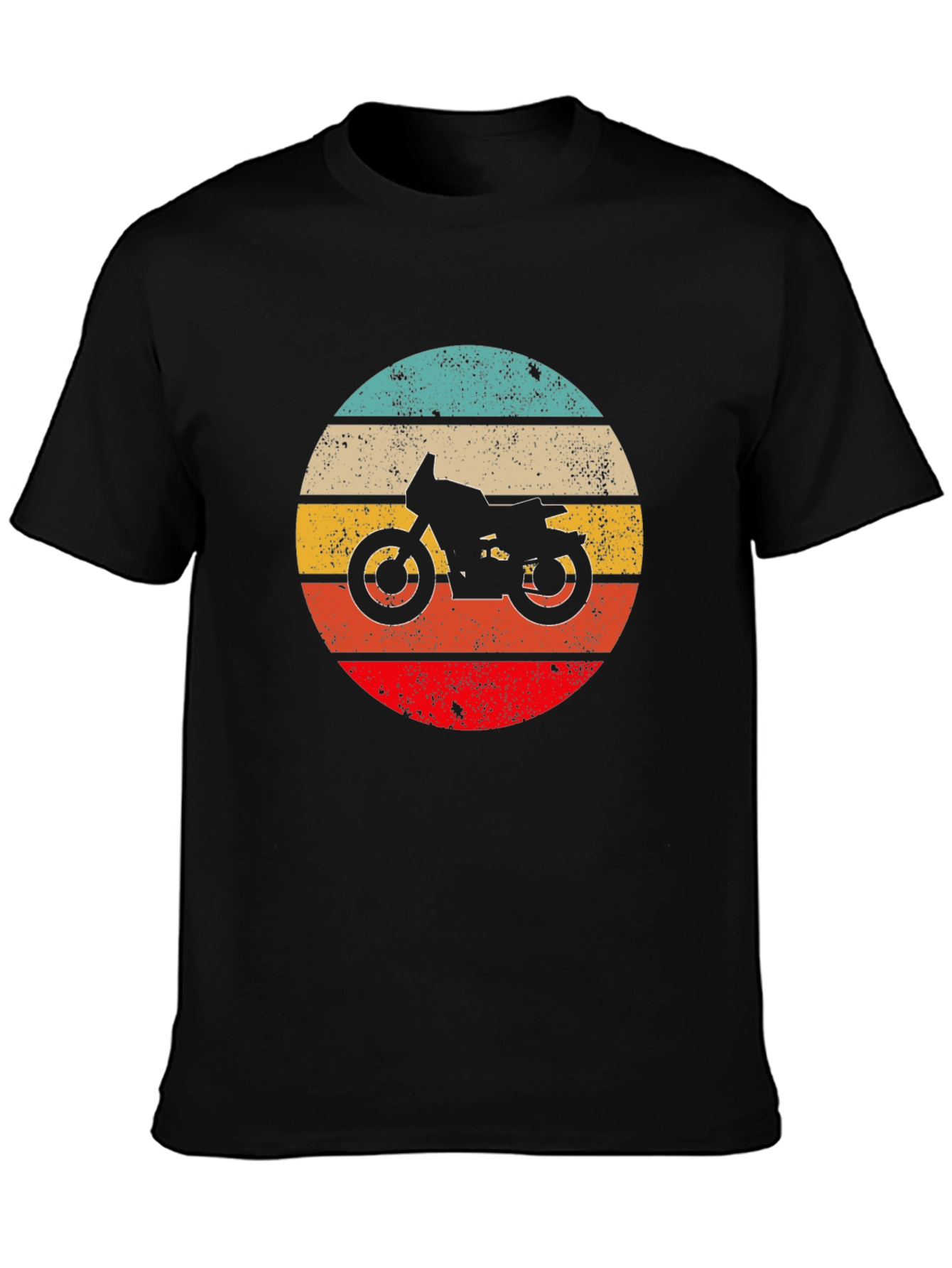 Black Retro Motorcycle T-Shirt - Vintage Style Ride Tee view 3