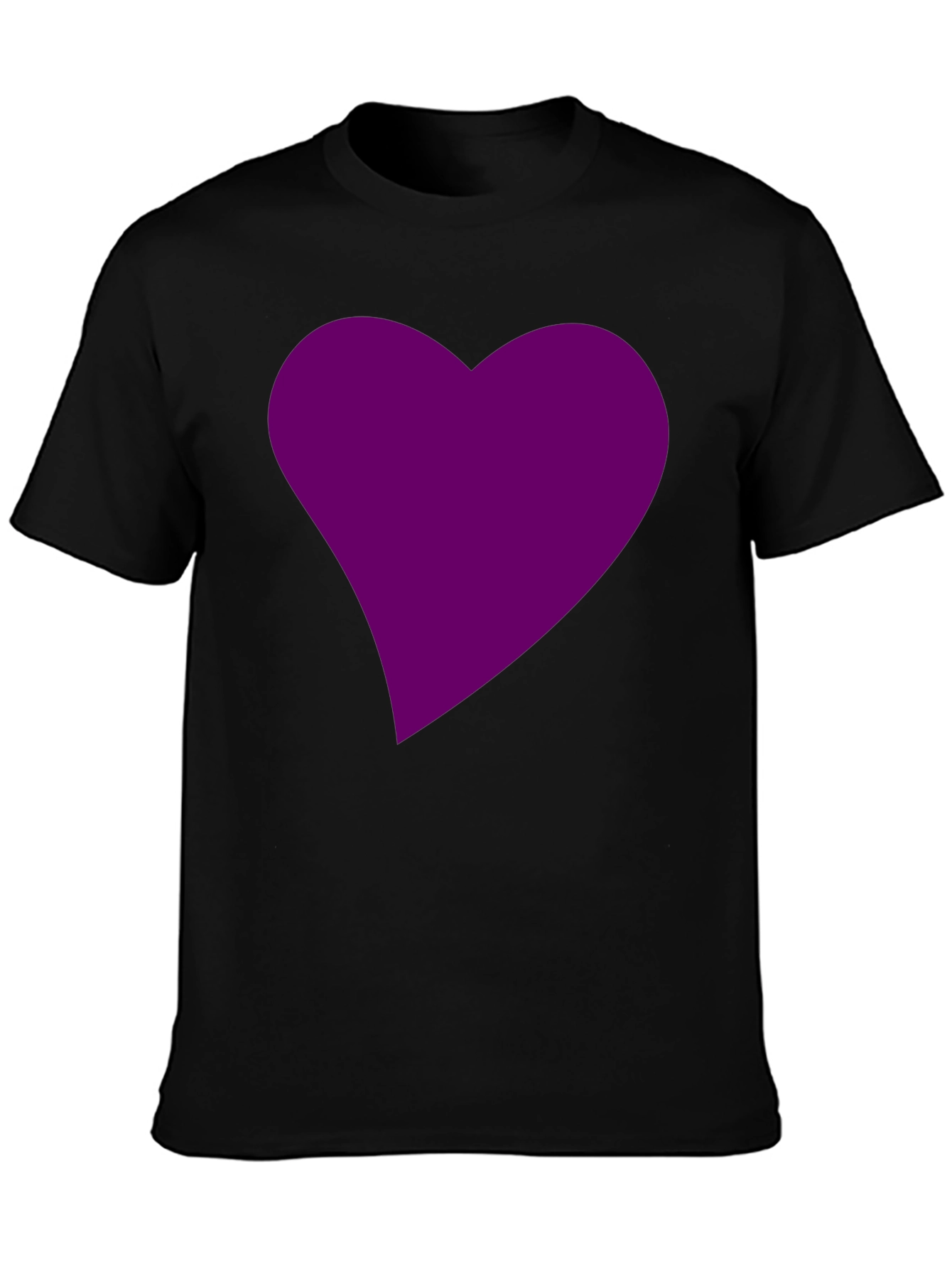 Black Heart Graphic Tee - Black Cotton Blend Casual Wear view 3