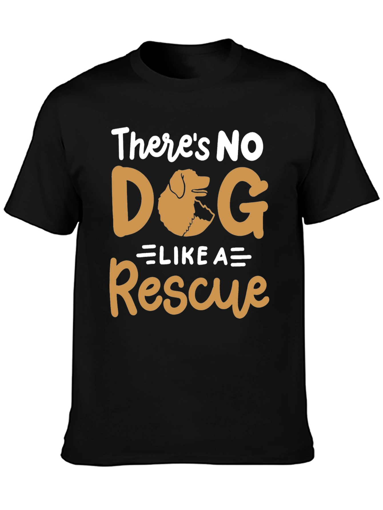 Black Rescue Dog T-Shirt - Unisex Graphic Tee view 3