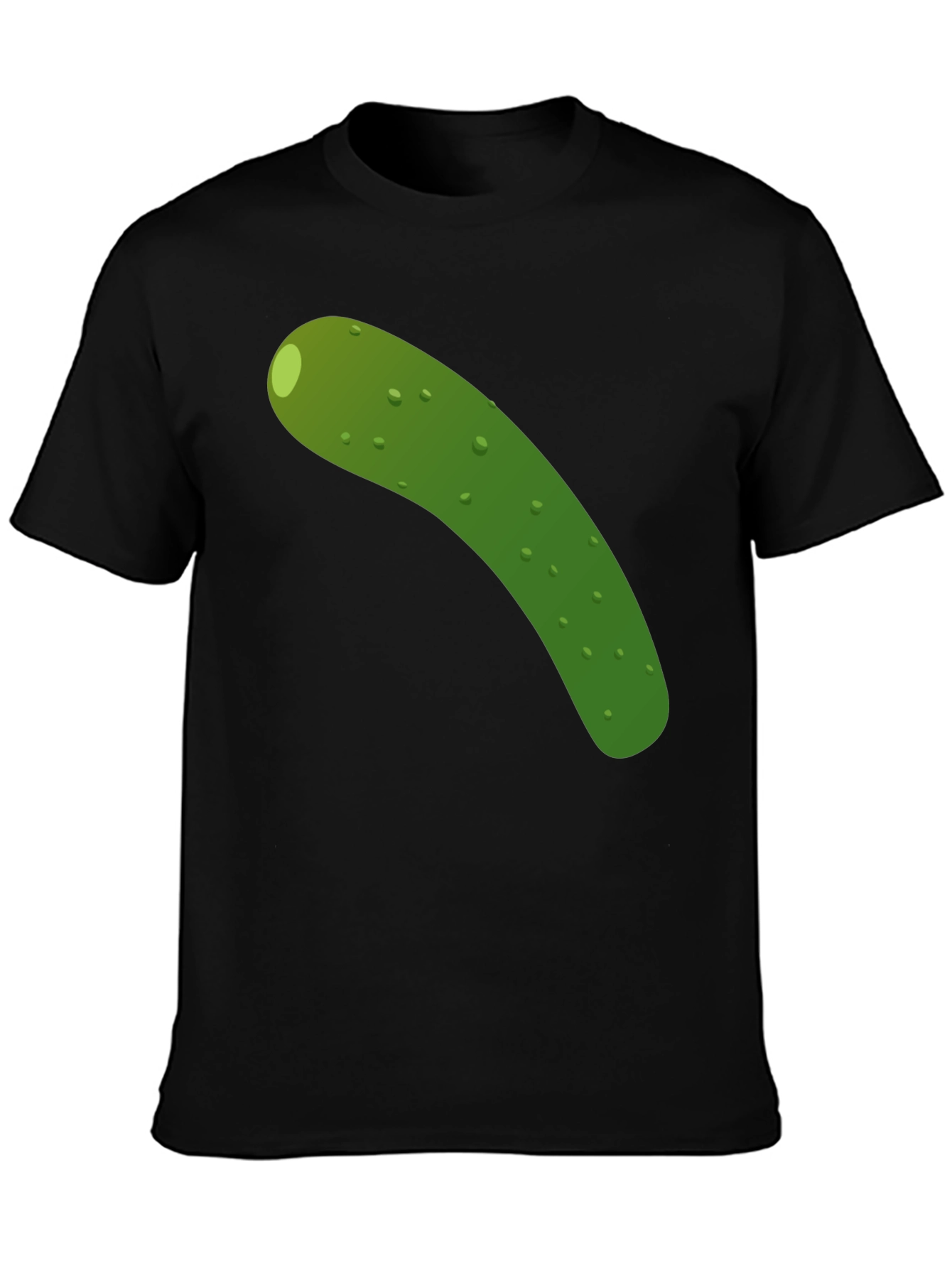 Black Pickle Graphic Tee - Black Cotton T-Shirt view 3