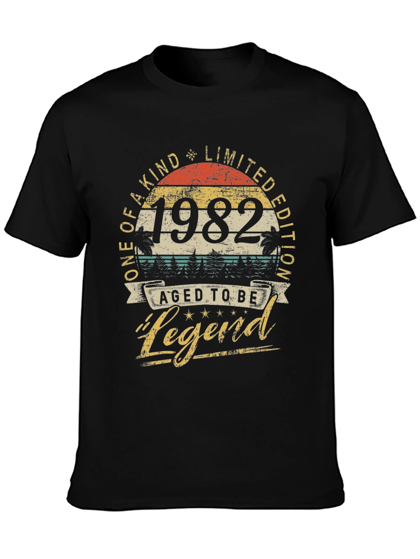 Black Aged to be Legend 1982 Graphic T-Shirt view 3