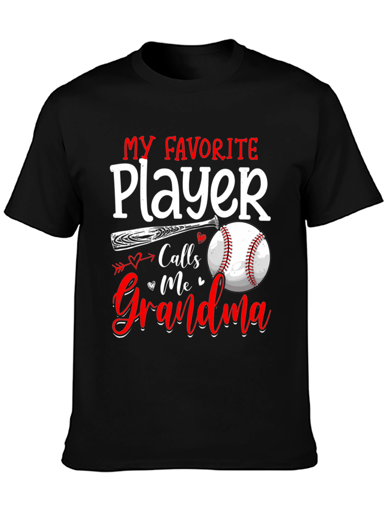 Black Grandma's Favorite Baseball Player T-Shirt view 3