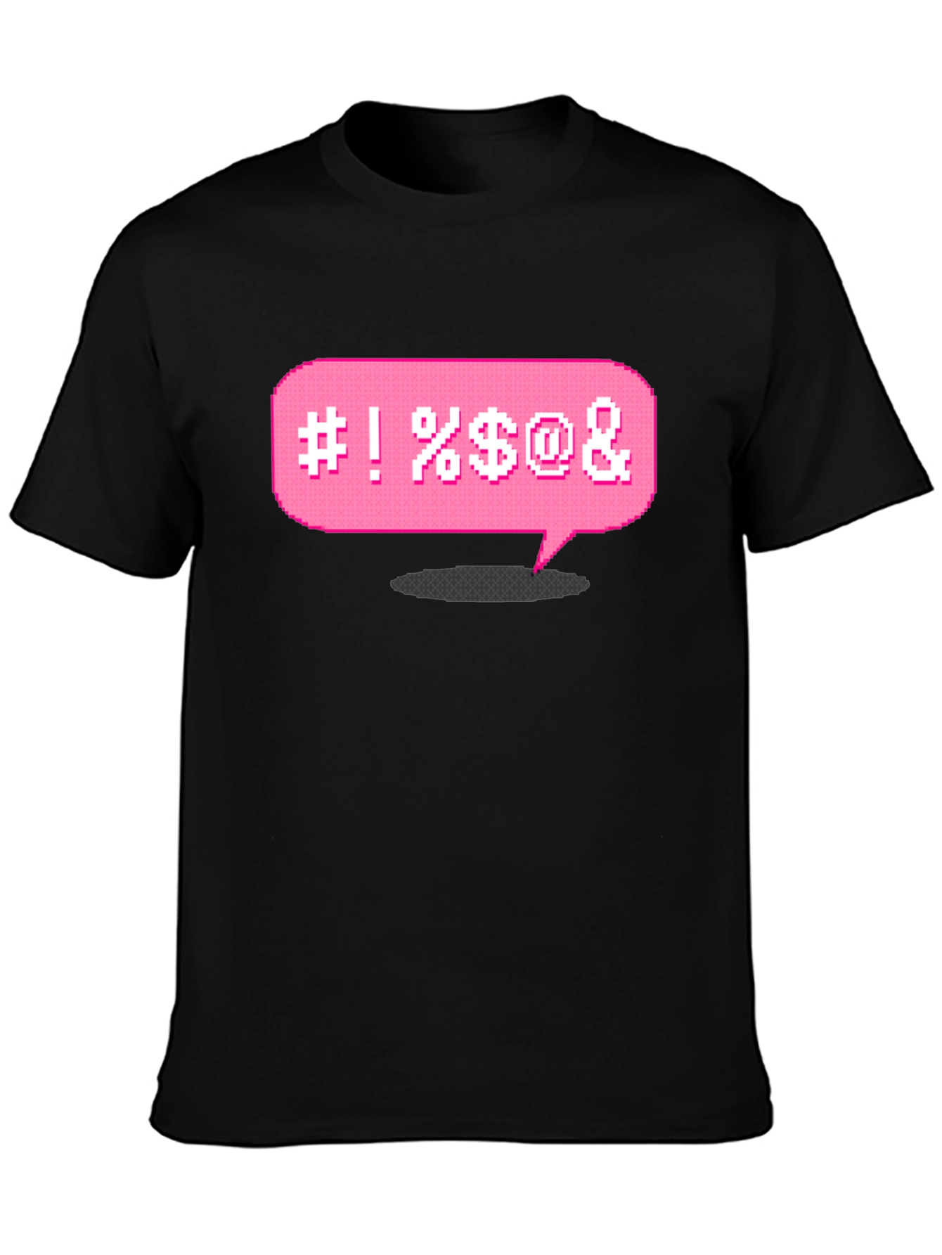 Black Pixel Profanity T-Shirt - Funny Graphic Tee view 3