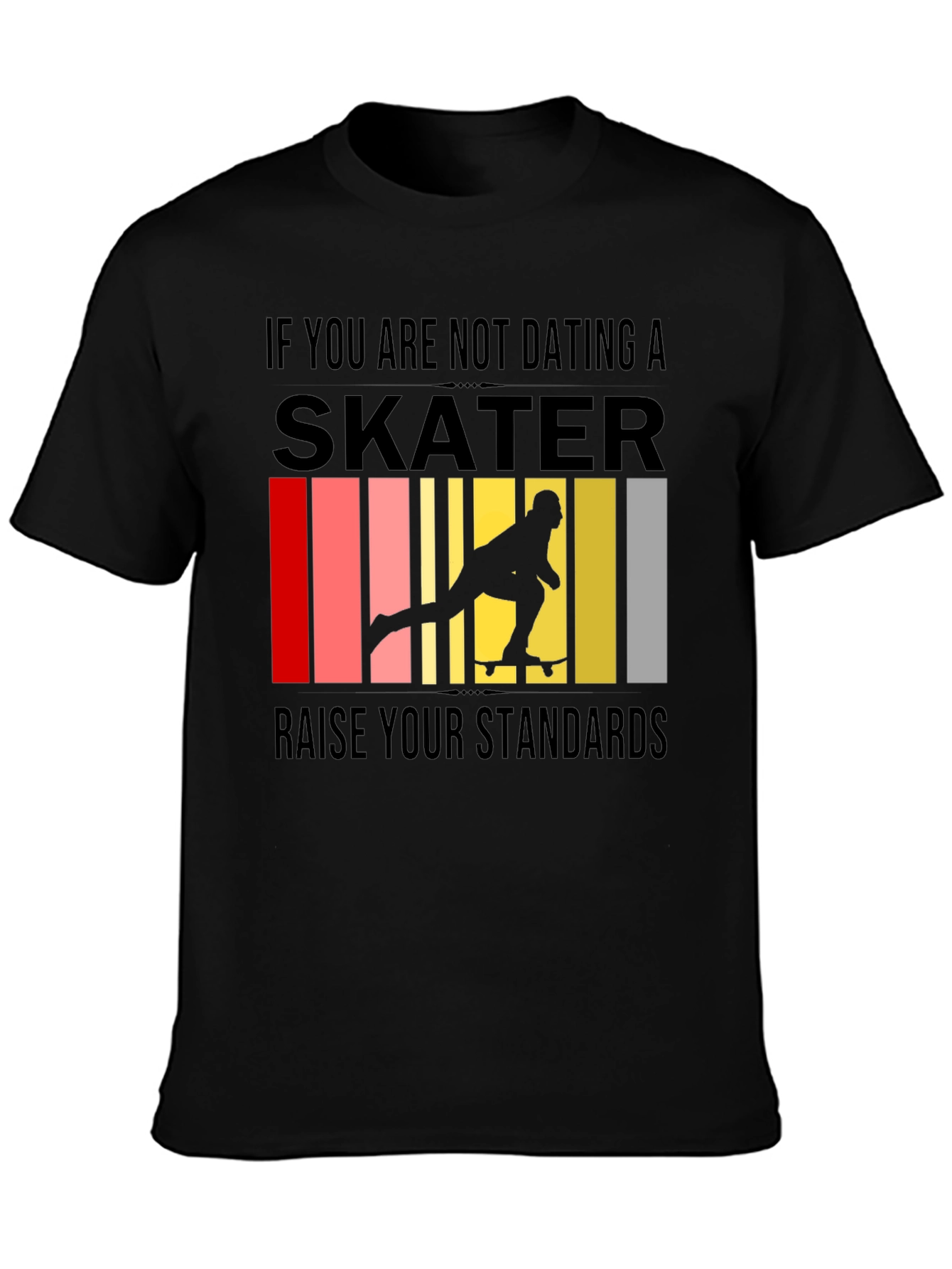Black Skater Graphic T-Shirt - Raise Your Standards view 3