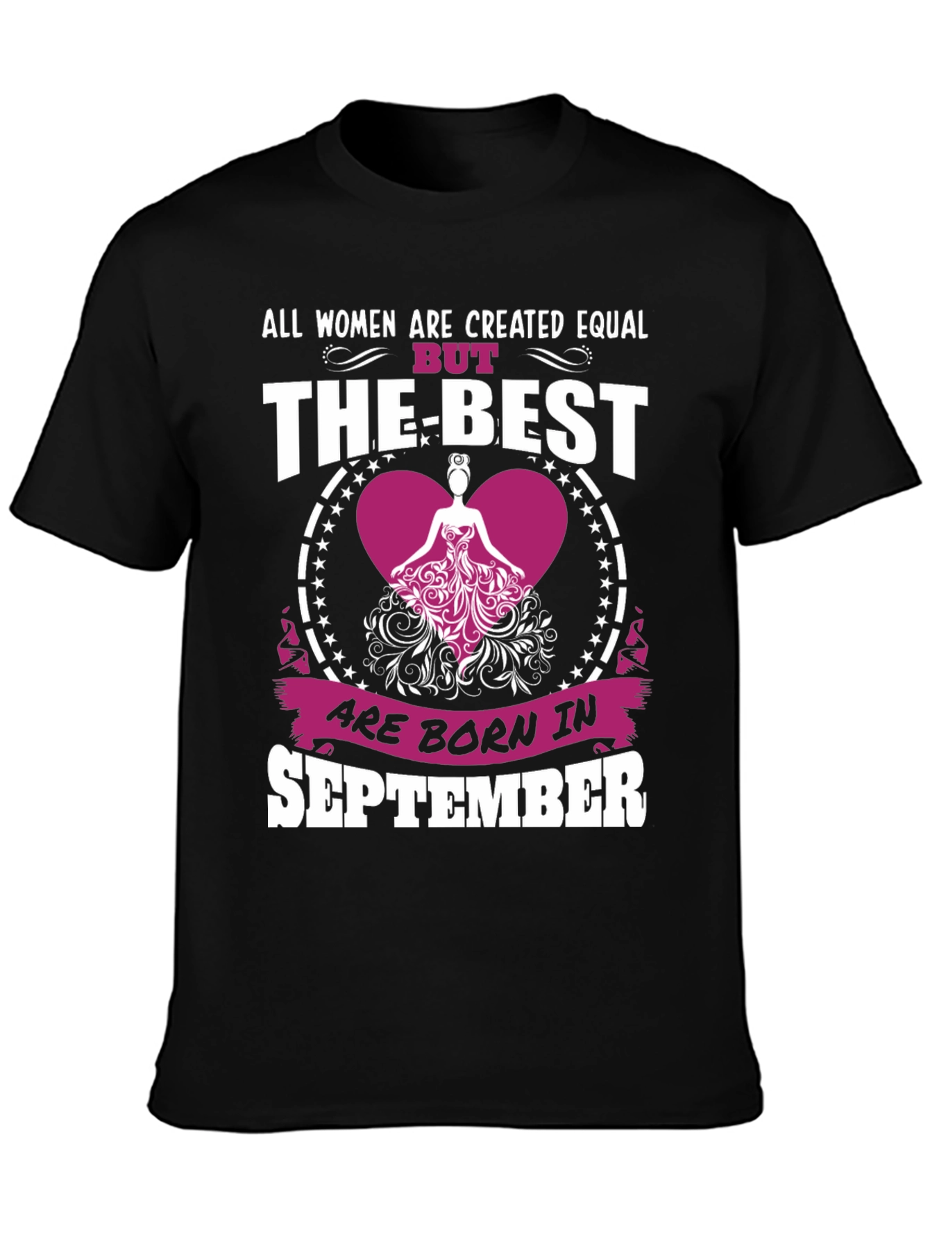 Black Women Created Equal September Birthday T-Shirt view 3