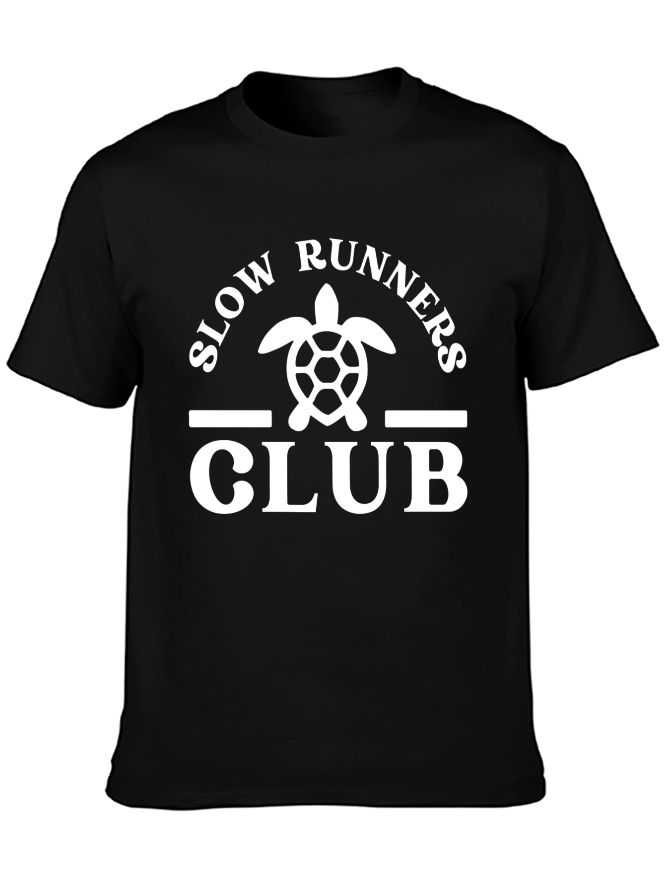 Black Slow Runners Club Turtle Graphic Tee - Black view 3