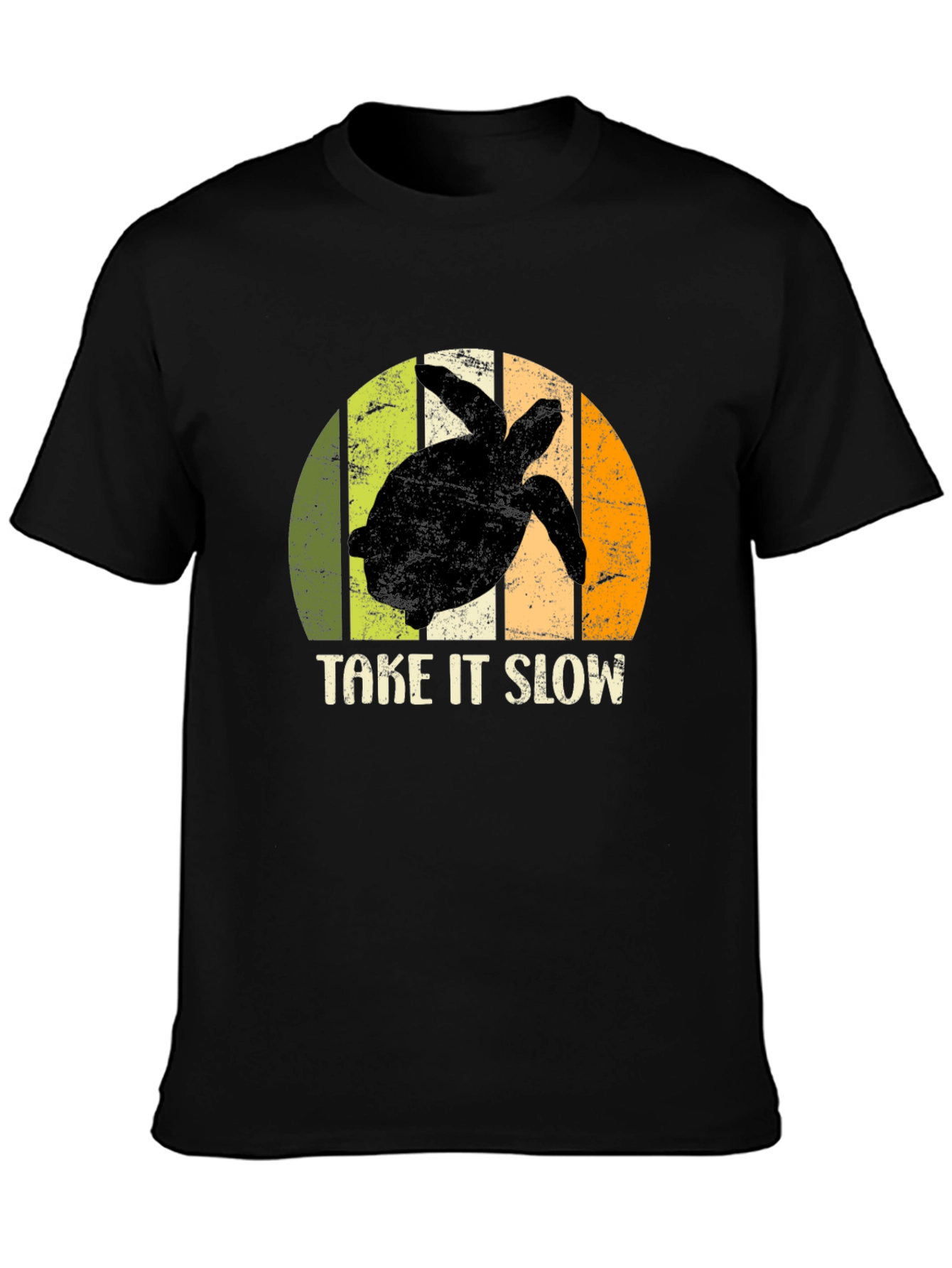 Black Take It Slow Turtle Graphic Tee - Relaxed Comfort view 3