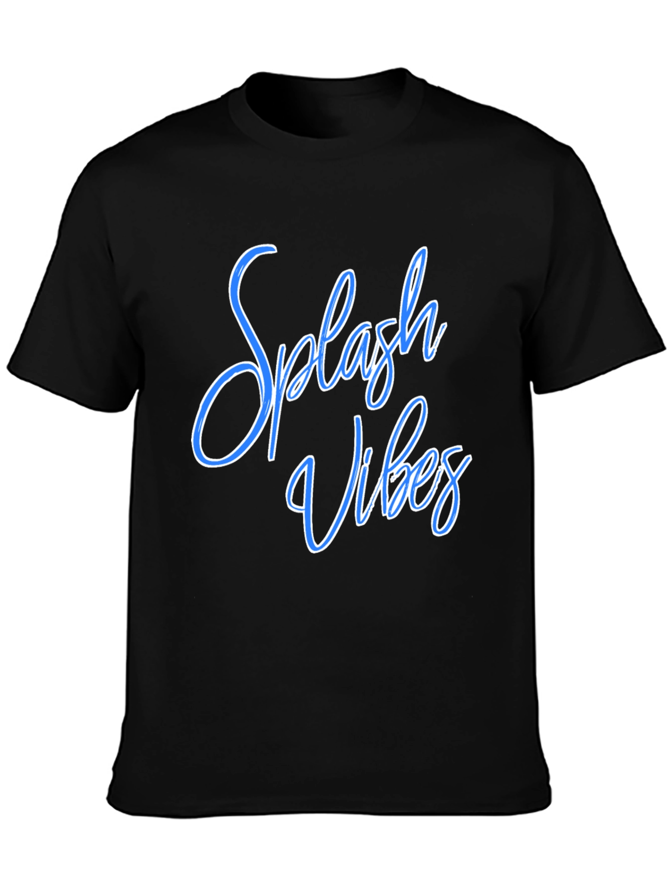 Black Splash Vibes Black Graphic Tee view 3