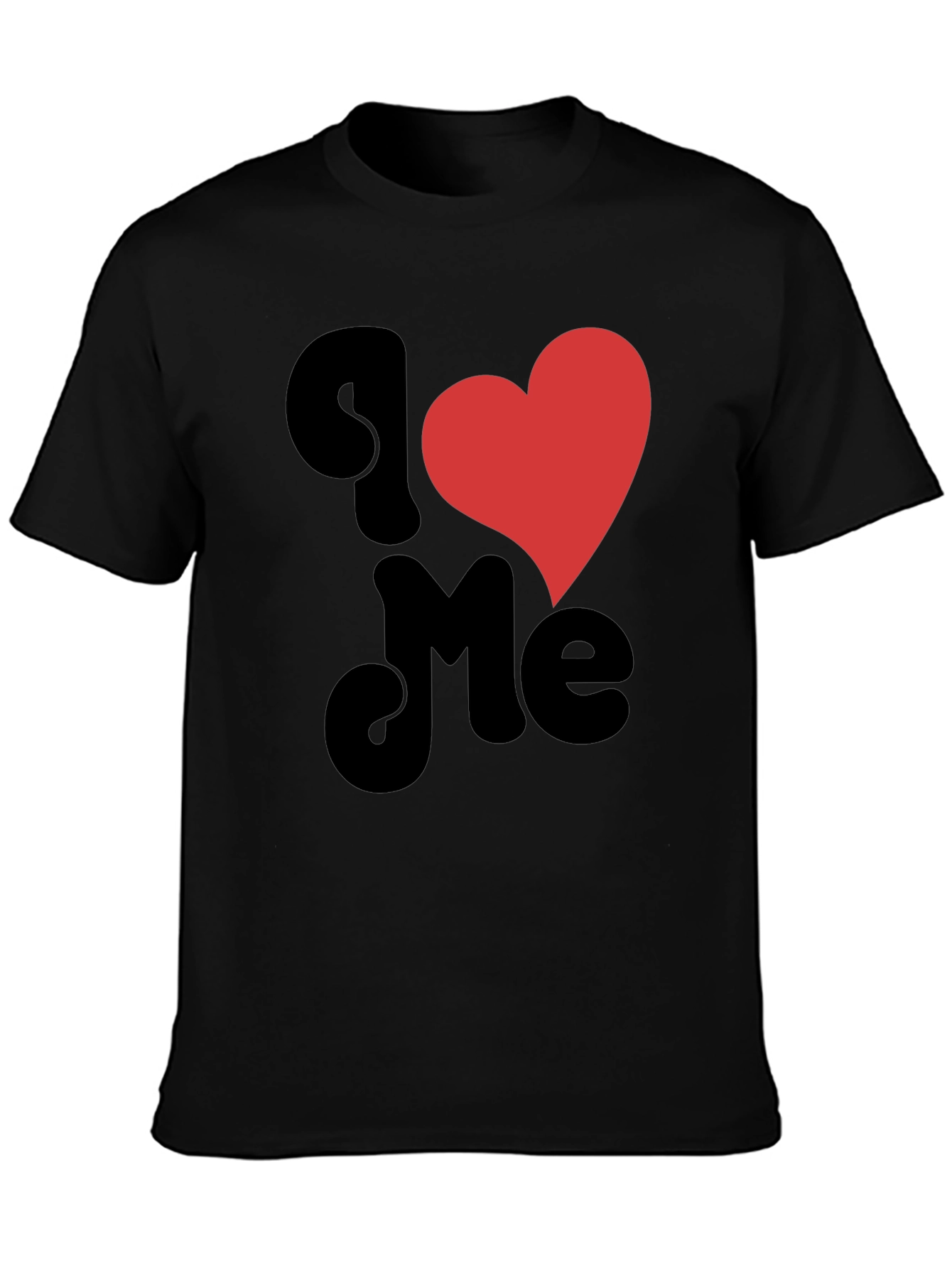 Black I Heart Me Black Graphic Tee view 3