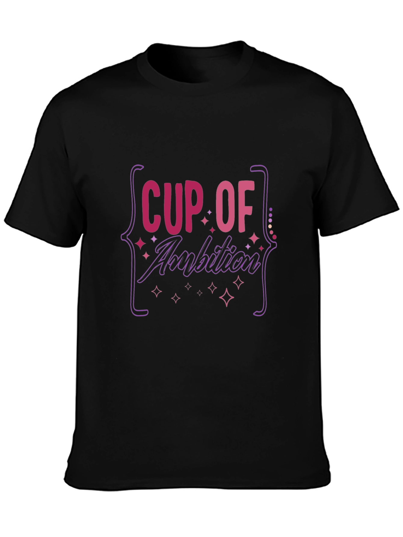 Black Cup of Ambition Graphic Tee - Comfort & Style view 3