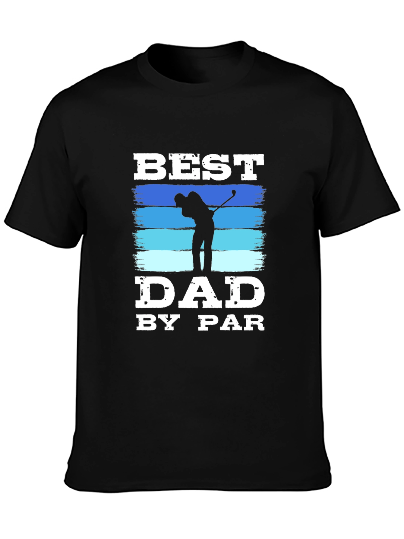 Black Best Dad By Par Golf T-Shirt view 3