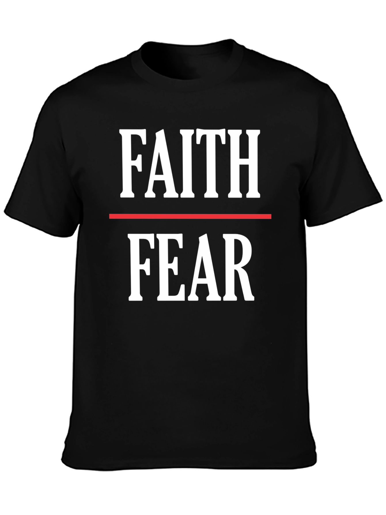Black Faith Over Fear Graphic Tee - Motivational Shirt view 3