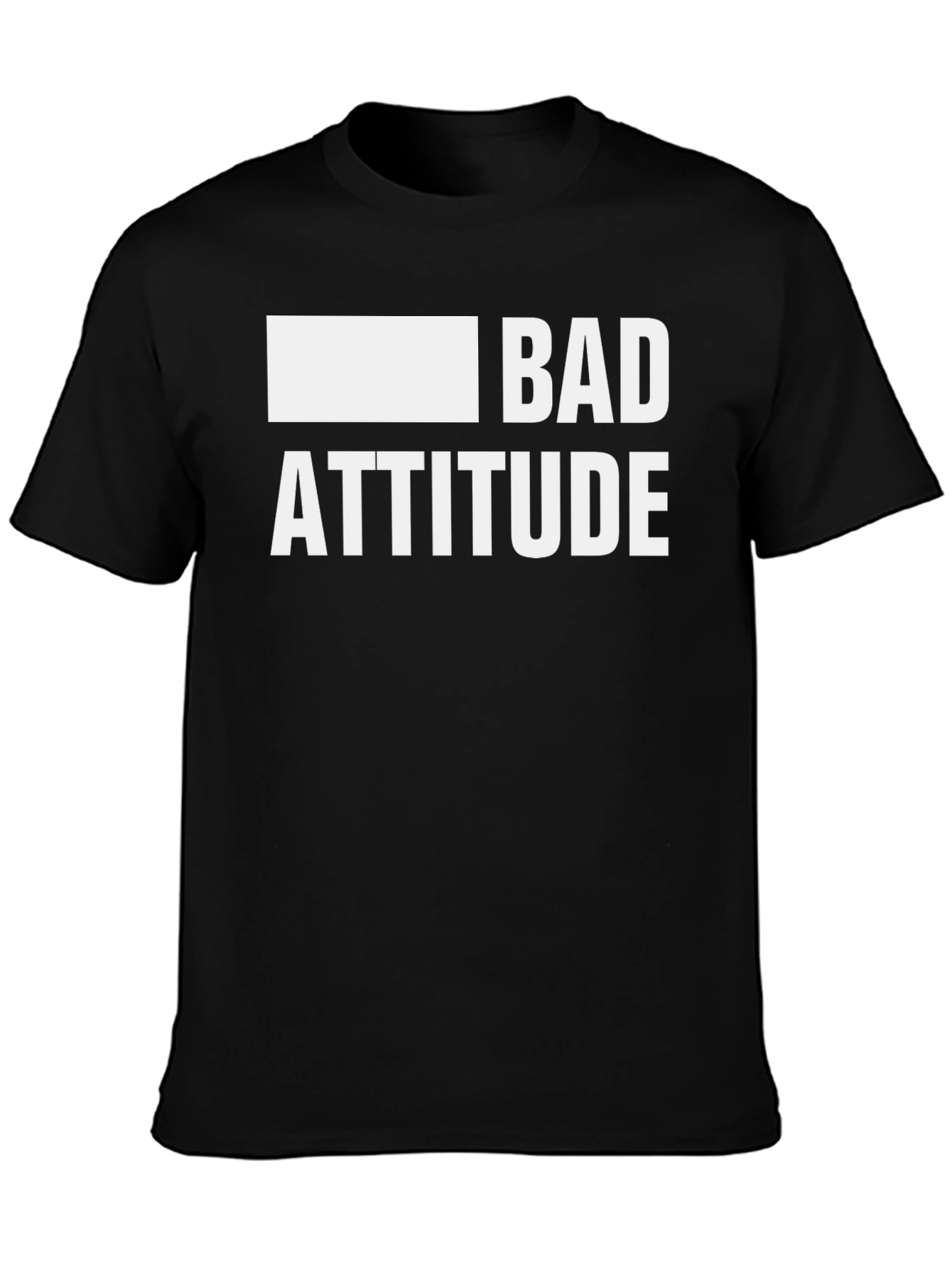 Black Bad Attitude Graphic Tee - Bold Statement T-Shirt view 3