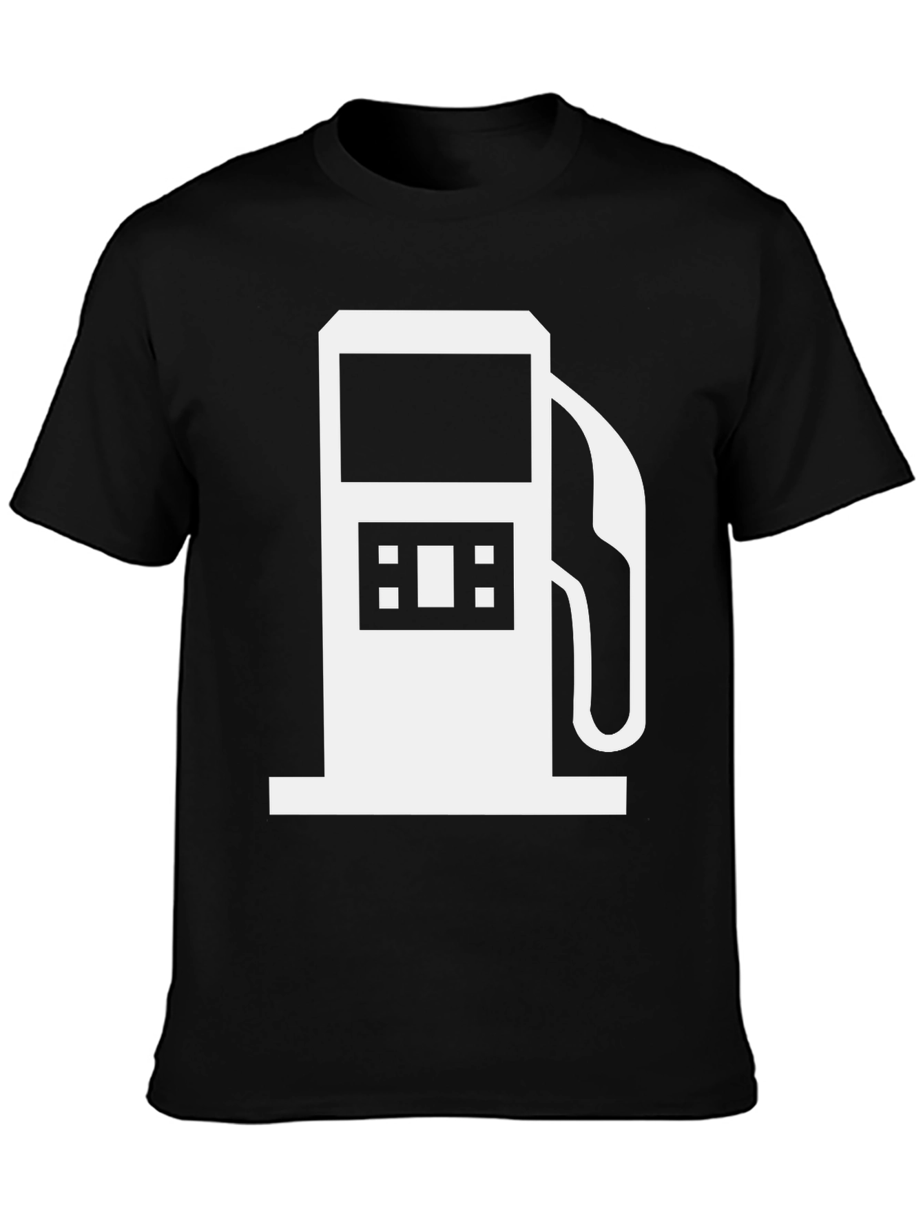 Black Gas Pump Graphic Tee - Black Cotton T-Shirt view 3