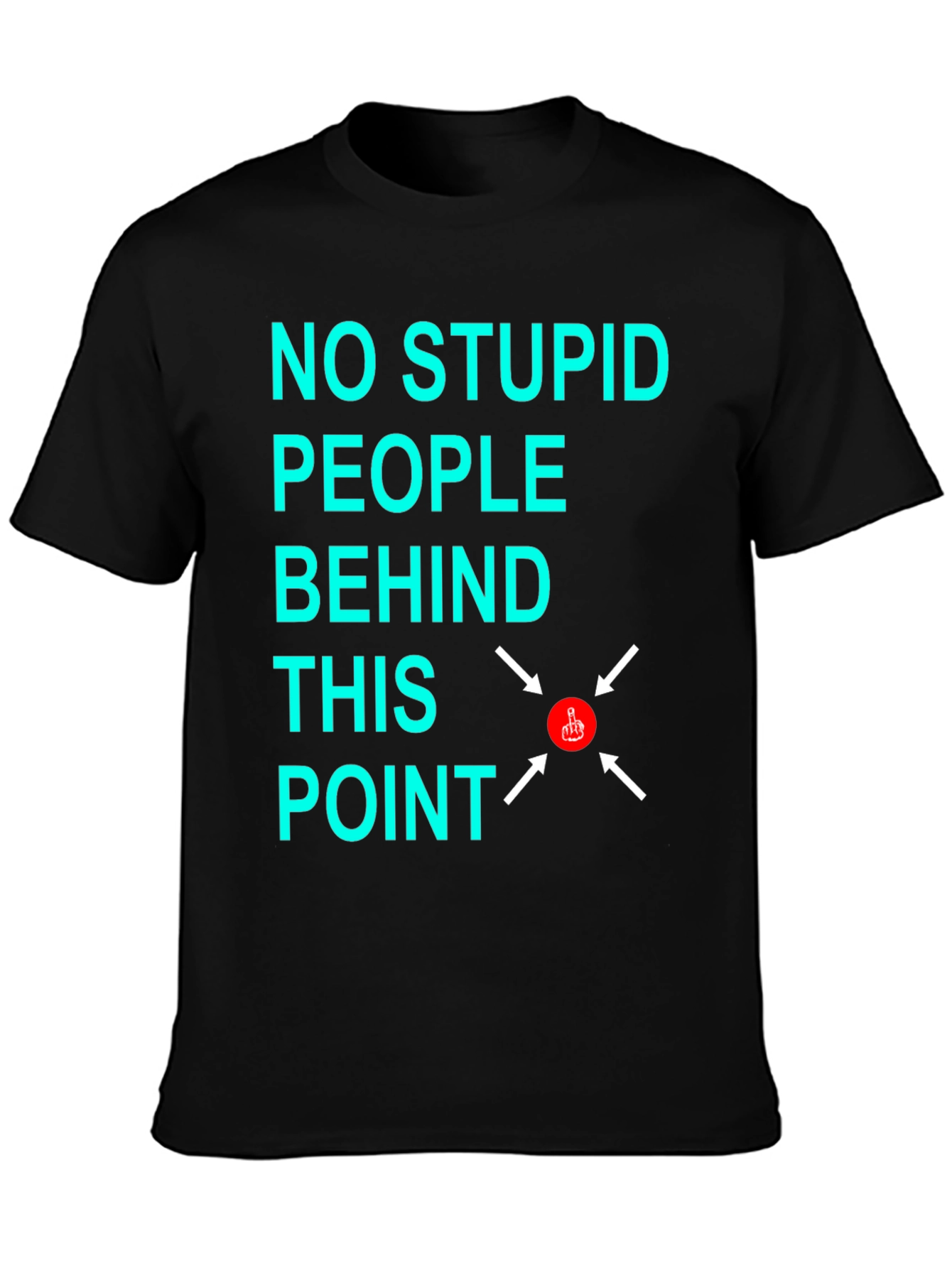 Black No Stupid People Graphic T-Shirt view 3