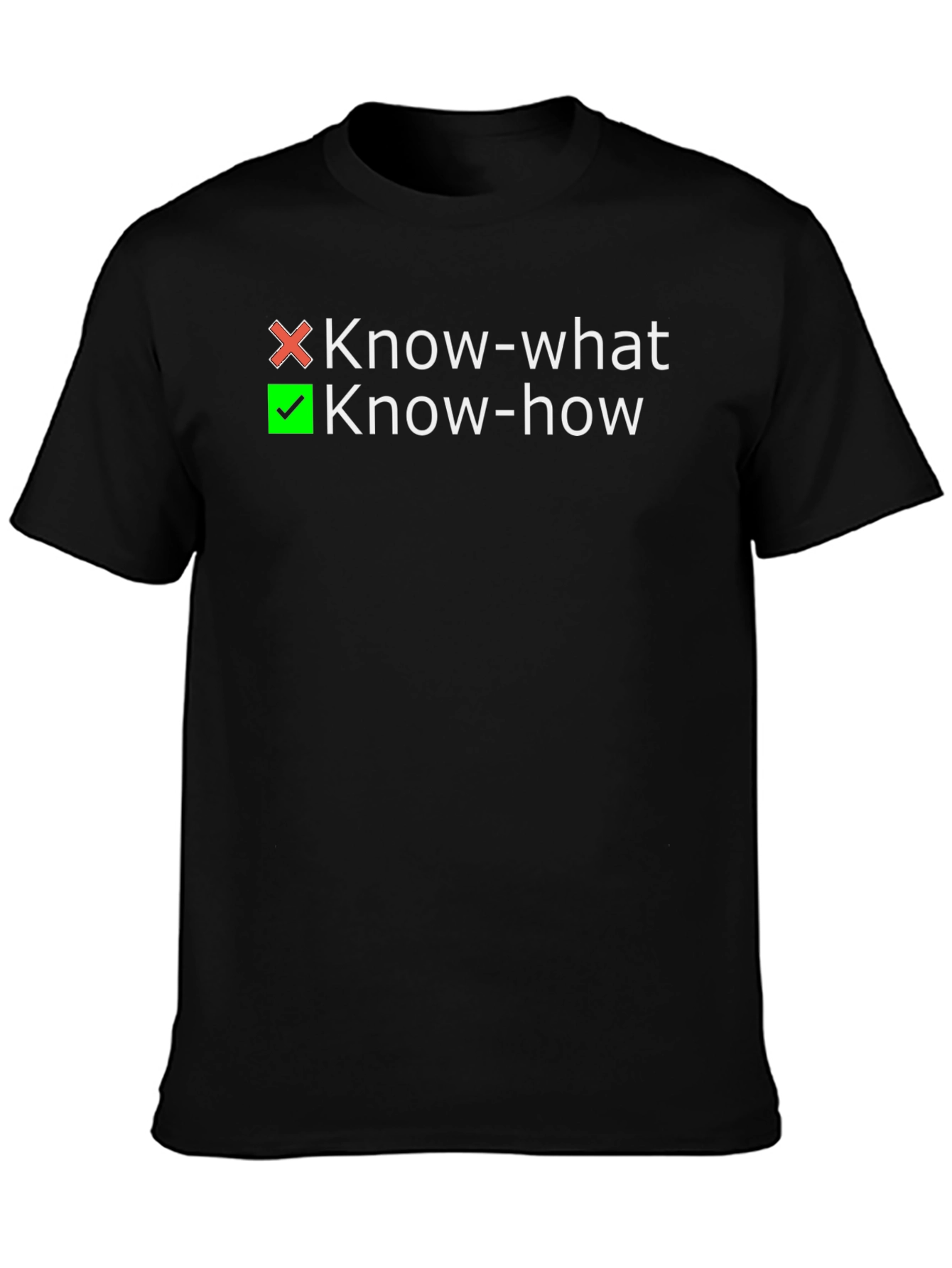 Black Know-How Graphic Tee - Black Casual Shirt view 3