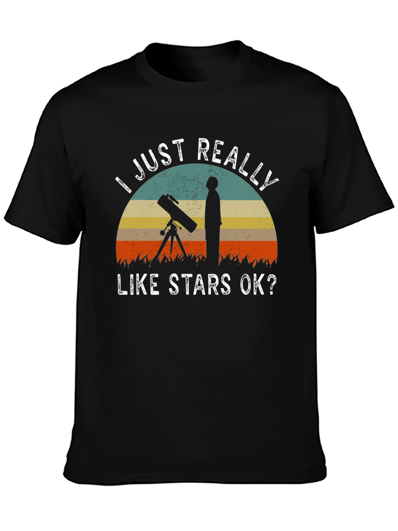 Black Stars OK? Graphic Tee view 3