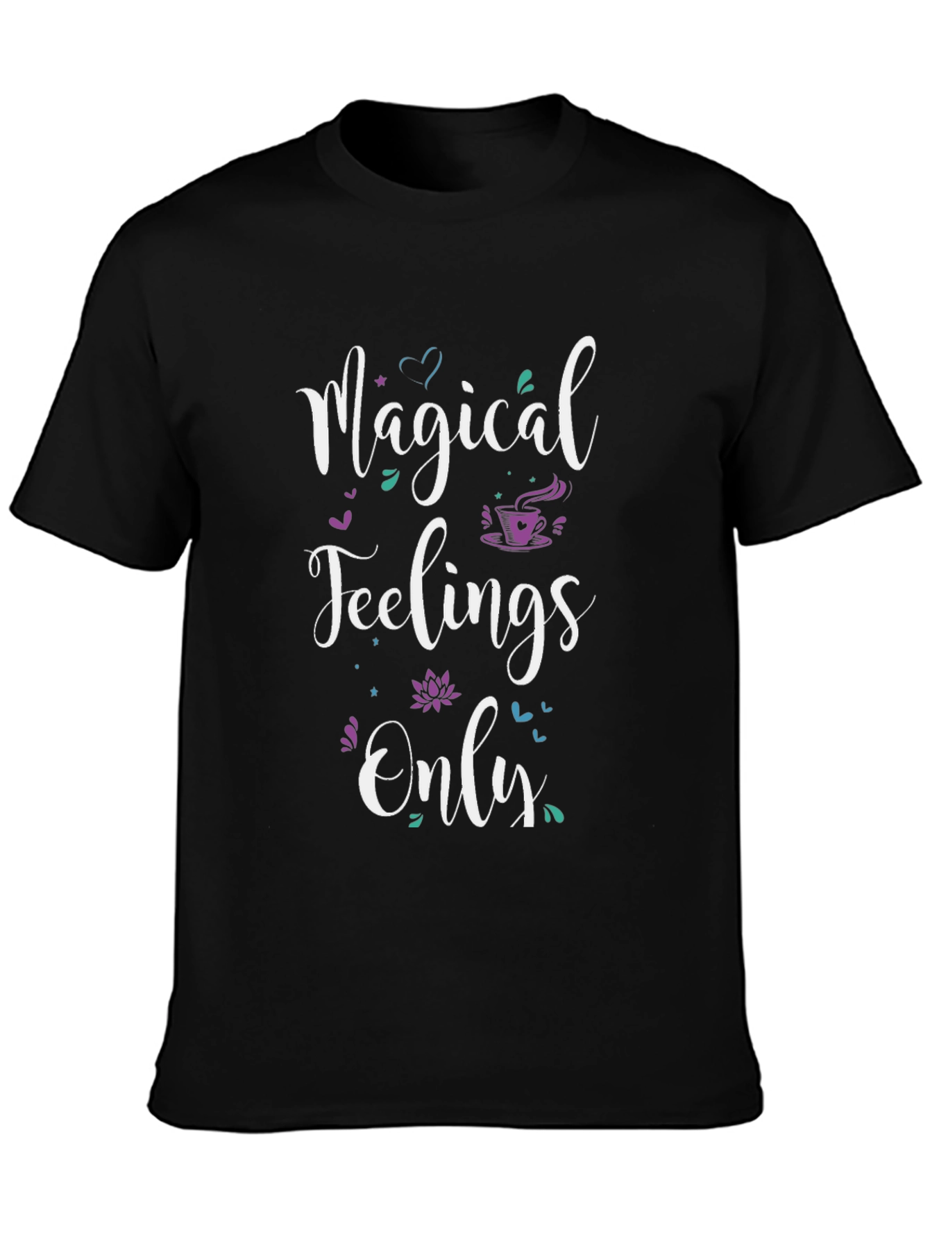Black Magical Feelings Only Graphic Tee view 3