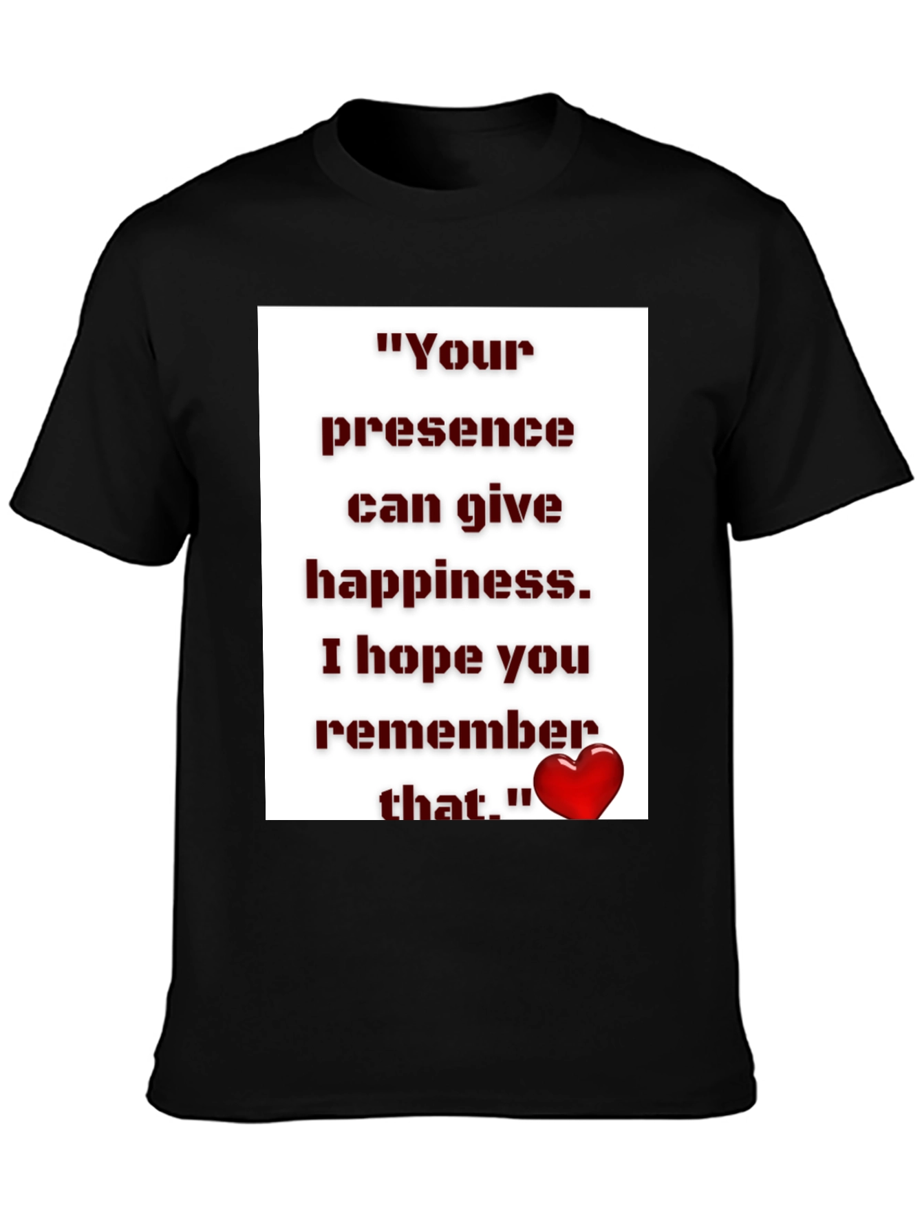 Black Inspirational Quote Graphic Tee - Unisex Black T-Shirt view 3