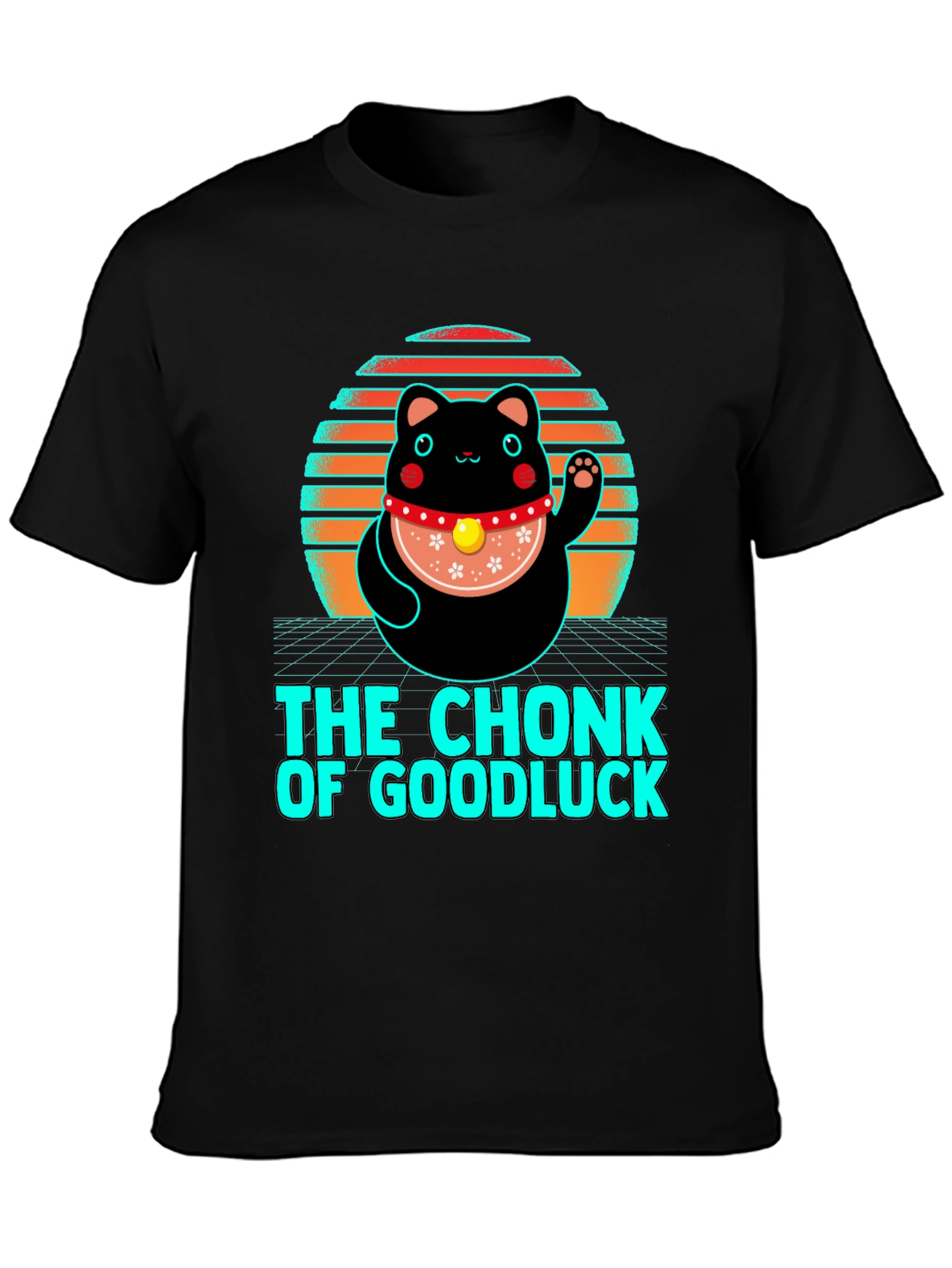 Black Chonk of Good Luck T-Shirt view 3