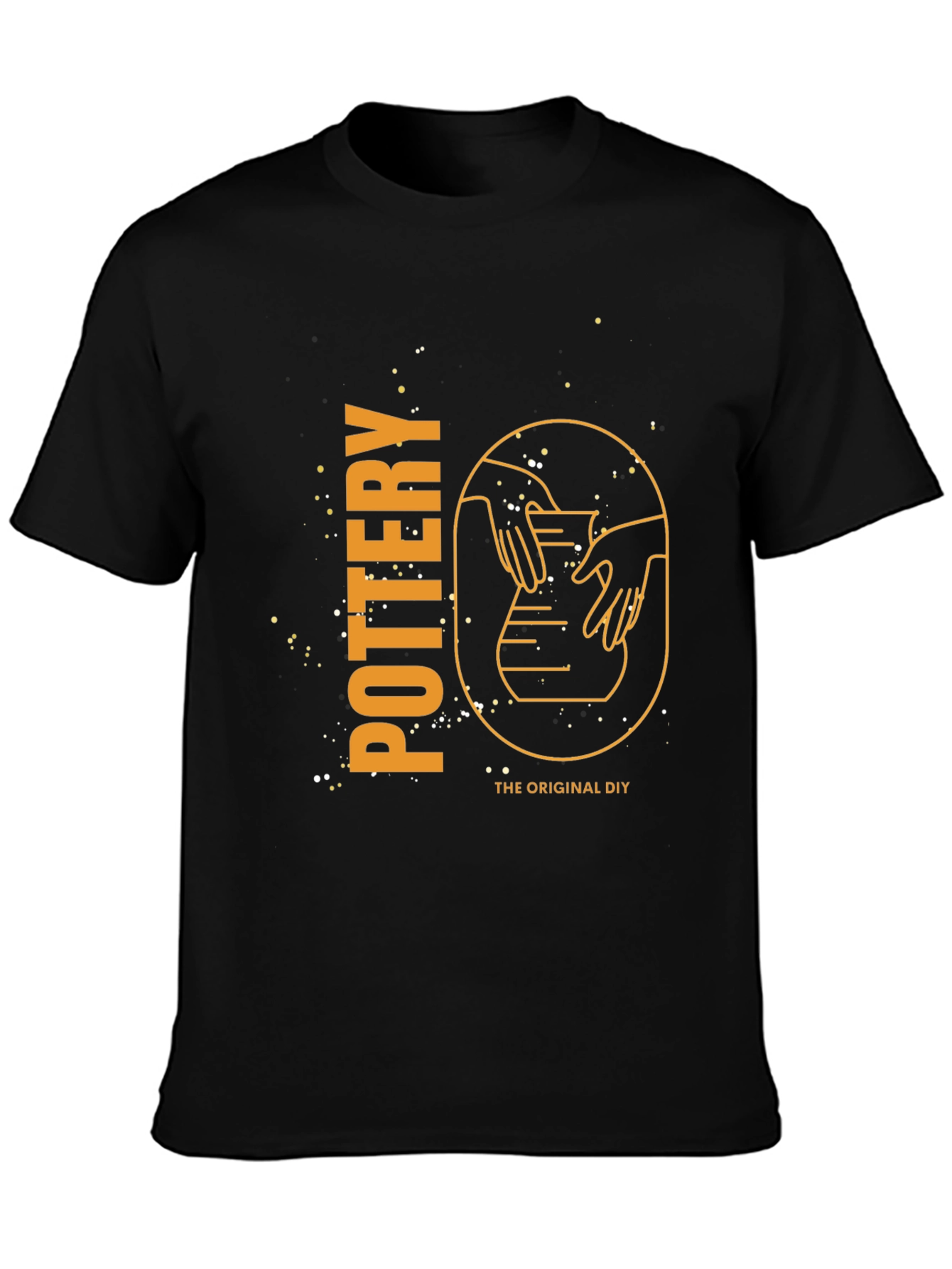 Black Pottery DIY Graphic Tee - Stylish Handcrafted Design view 3