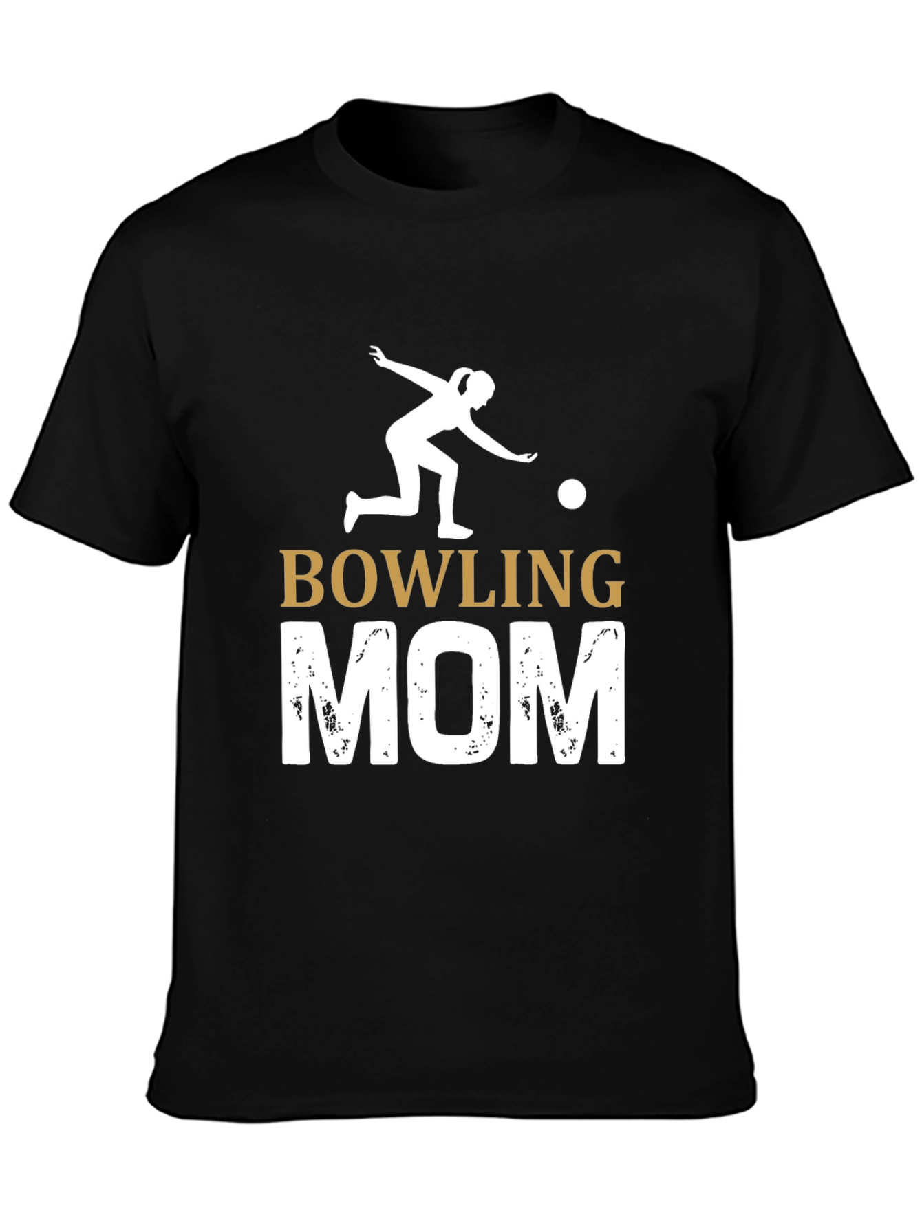 Black Bowling Mom Graphic Tee view 3