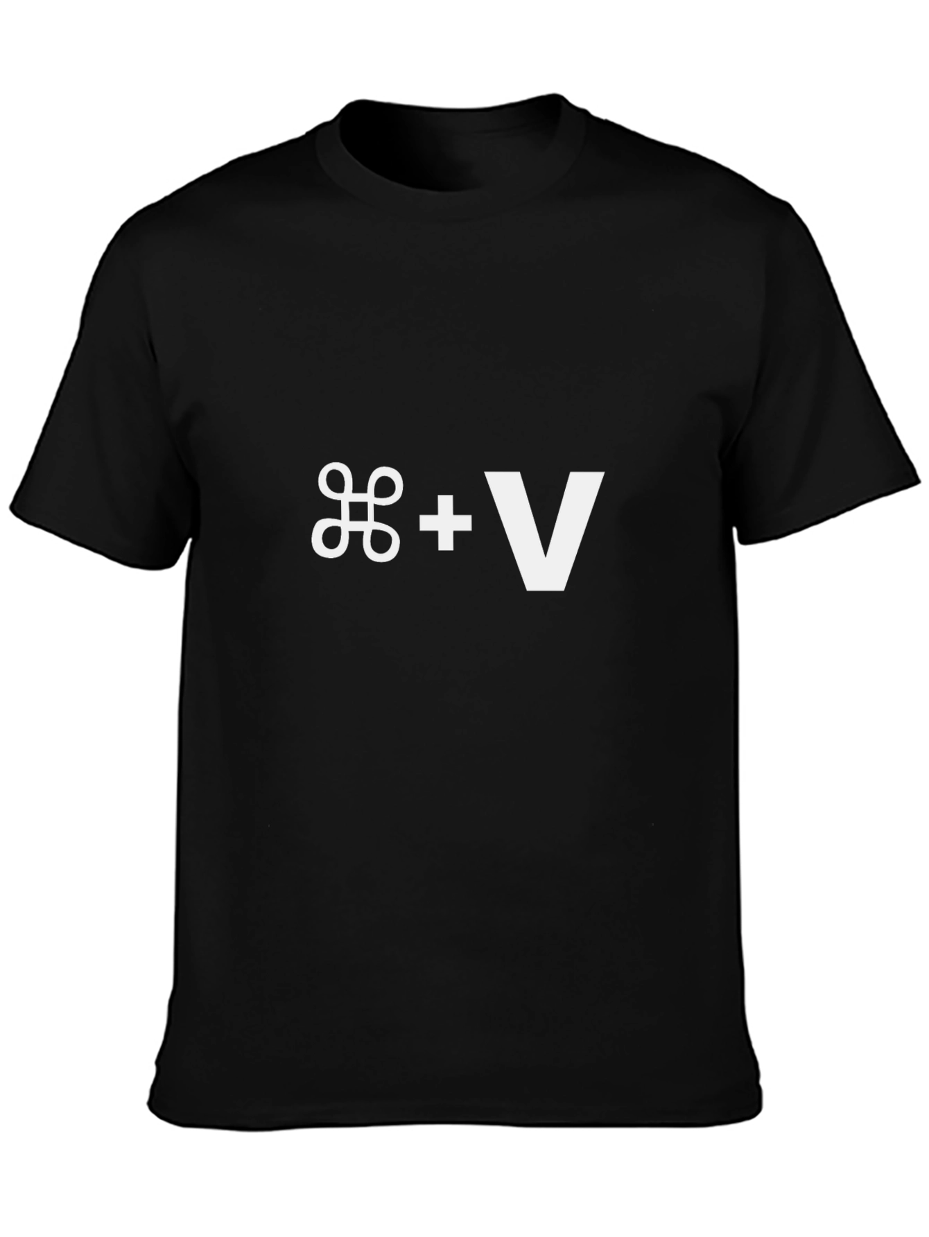 Black Command V T-Shirt - Developer Humor view 3