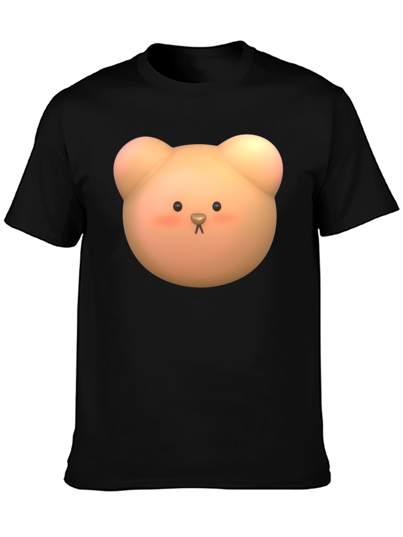 Black Cute Bear Graphic Tee - Soft Cotton Comfort view 3