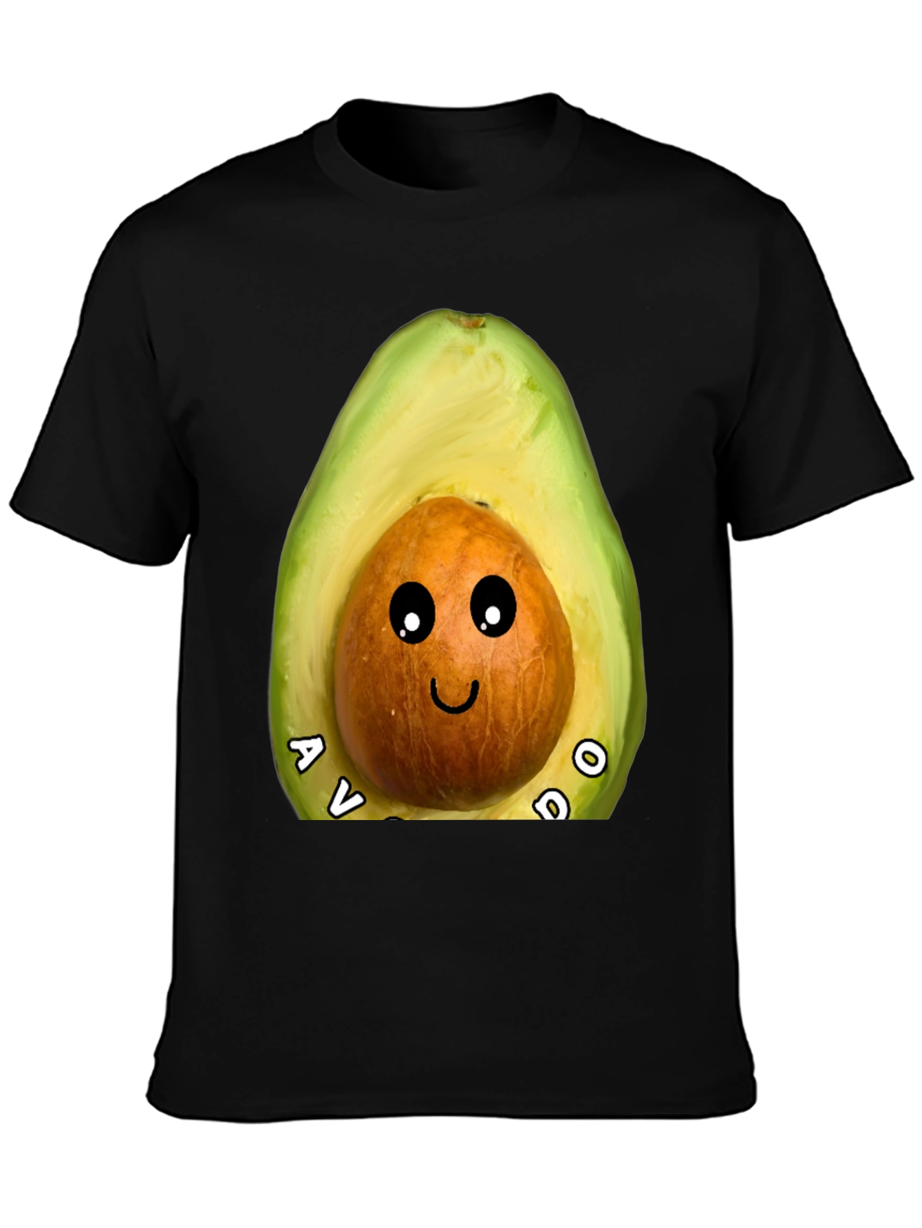 Black Avocado Graphic Tee - Cute Fruit Humor Shirt view 3
