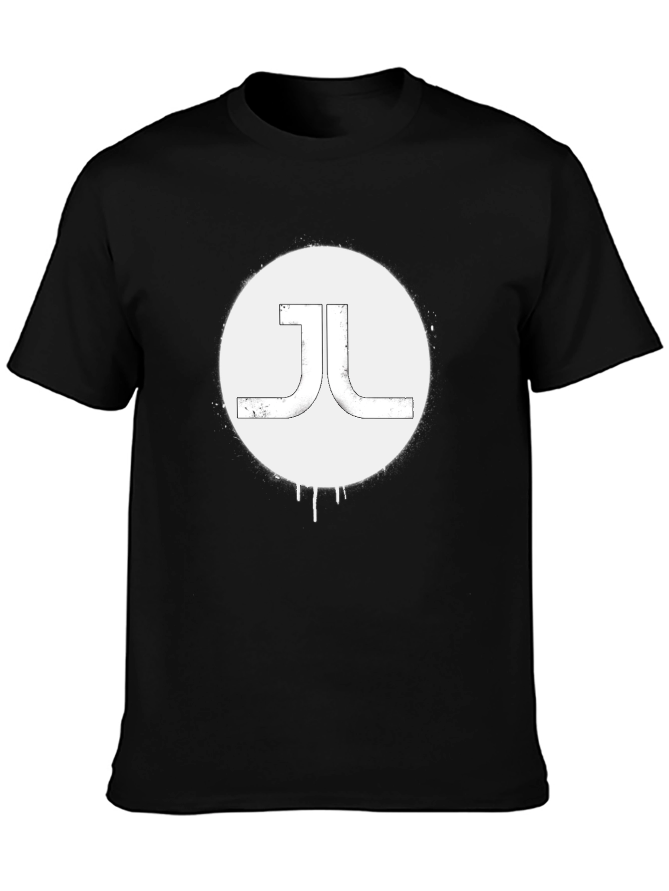 Black Abstract Logo T-Shirt - Modern Graphic Tee view 3