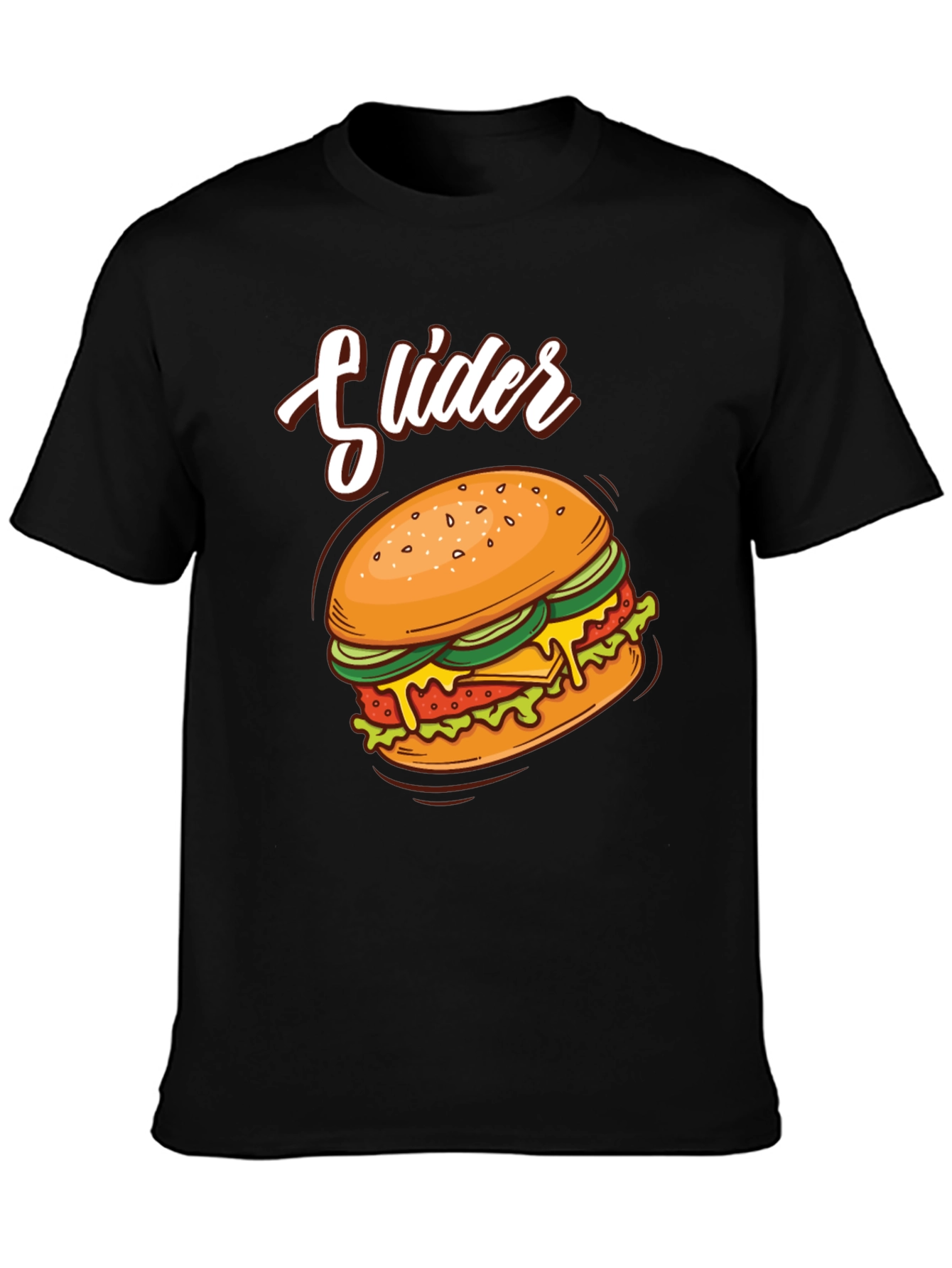 Black Slider Graphic Tee - Casual Unisex T-Shirt view 3