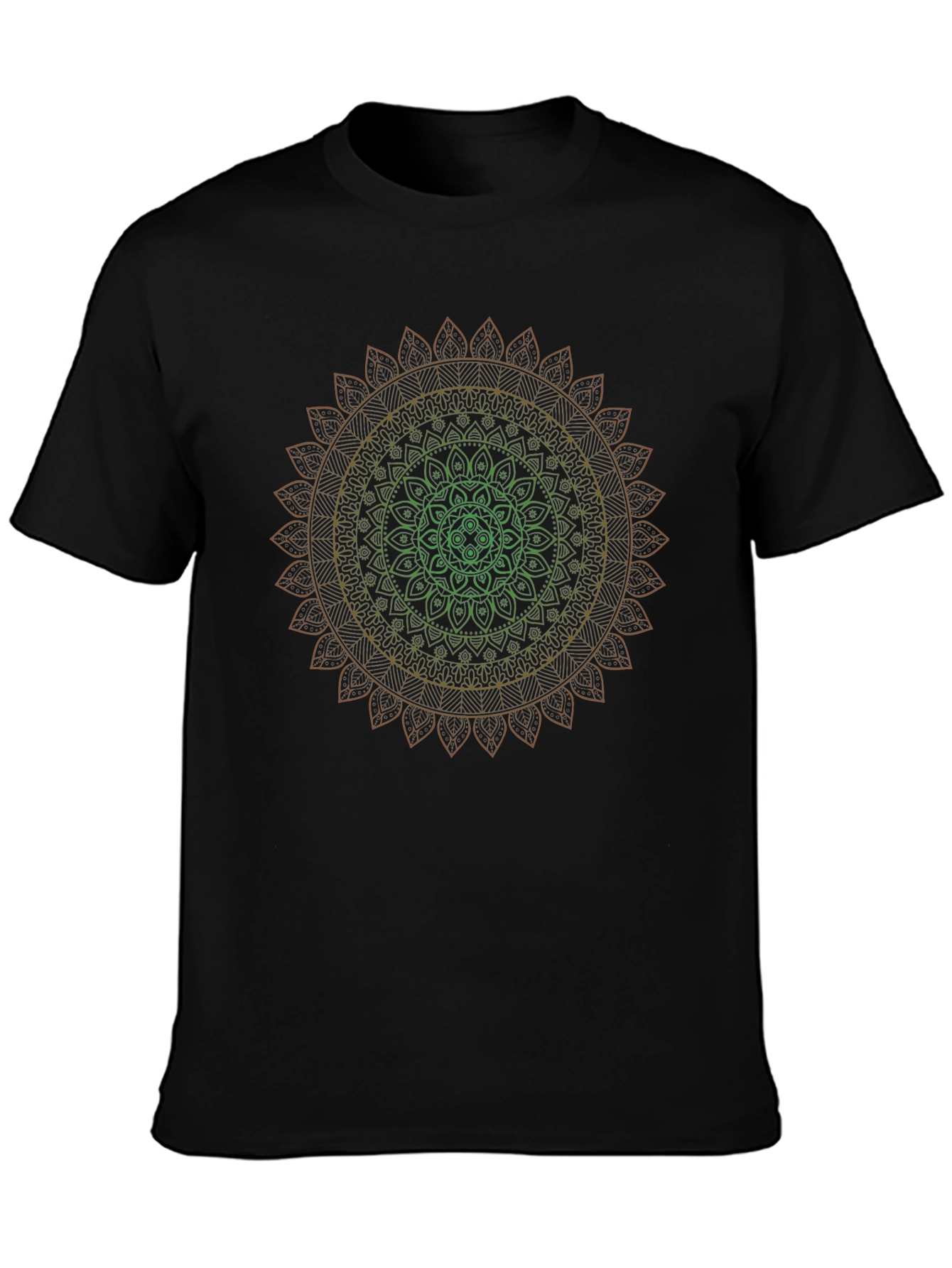 Black Mandala Gradient T-Shirt - Stylish & Unique Design view 3