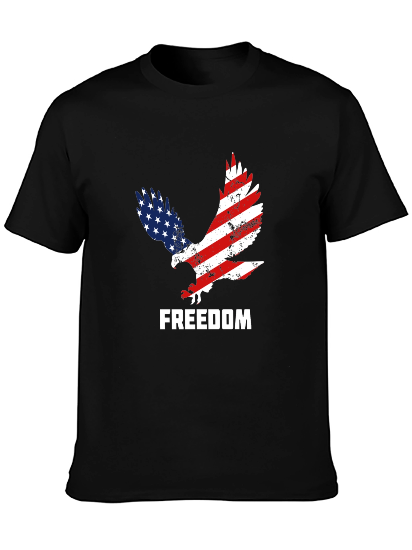 Black American Freedom Eagle Graphic Tee view 3