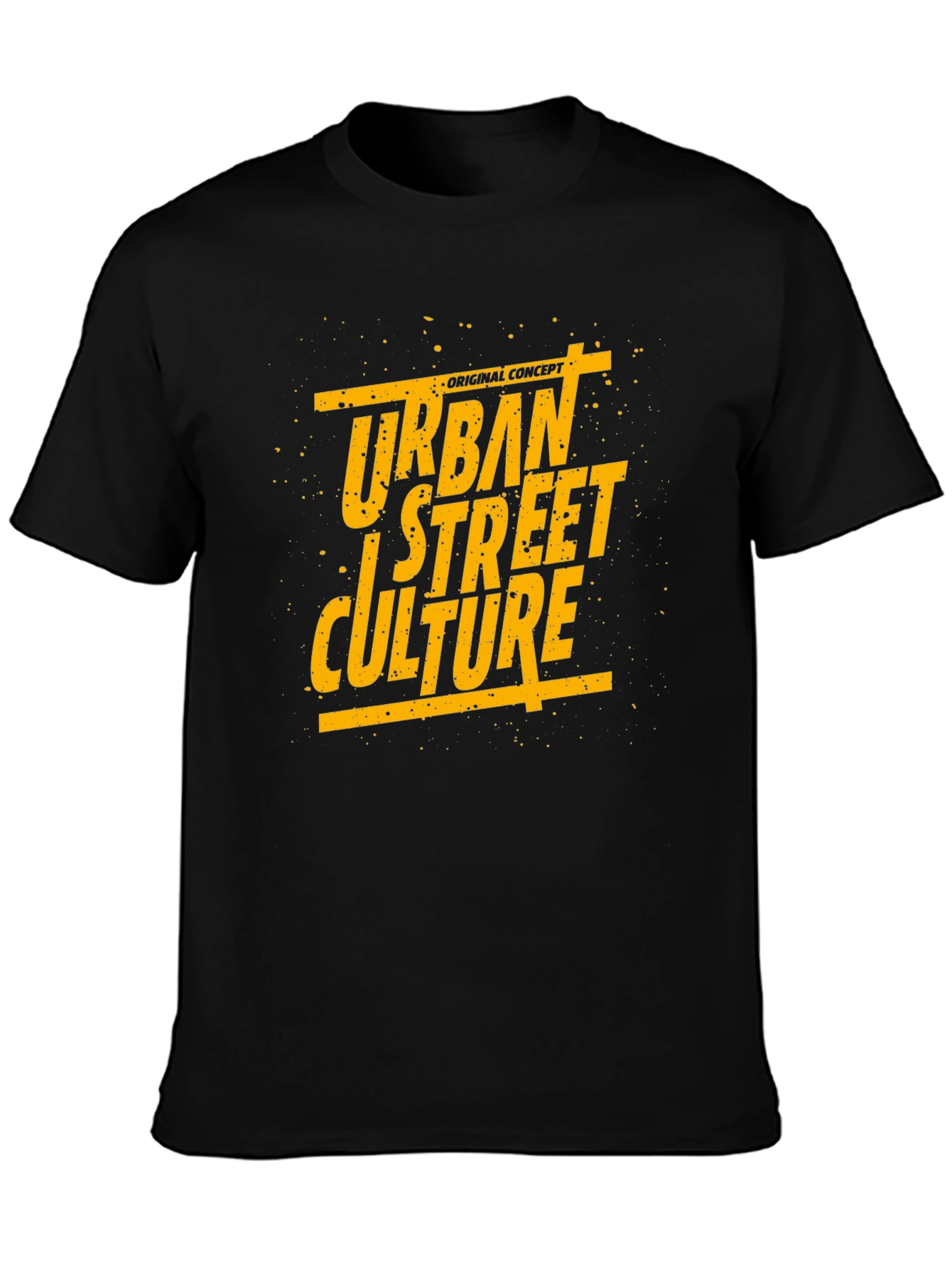 Black Urban Street Culture Graphic T-Shirt view 3
