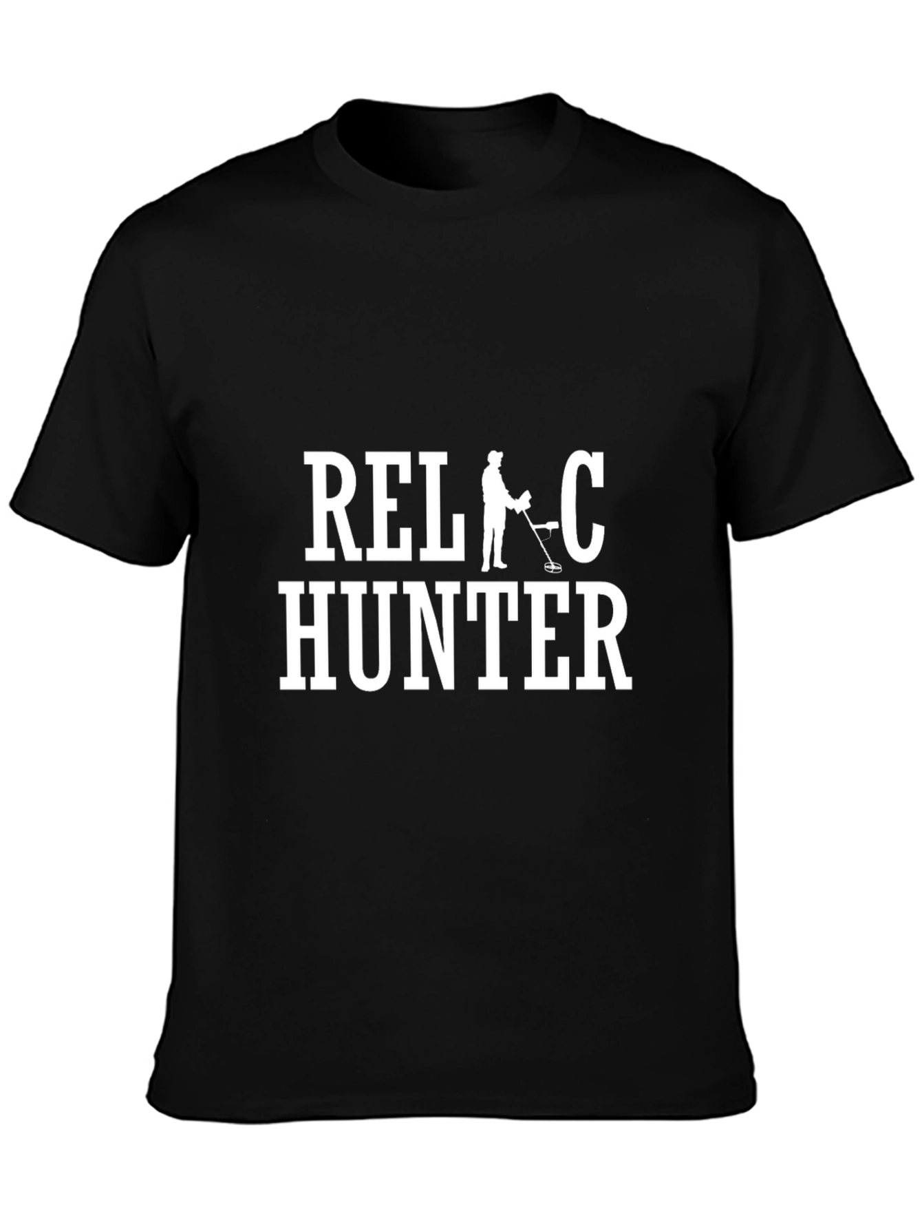 Black Relic Hunter Black Cotton Graphic T-Shirt view 3