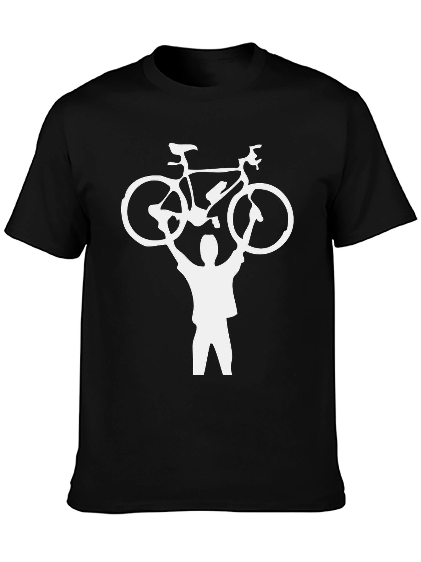 Black Bike Champ T-Shirt - Black Cotton Graphic Tee view 3