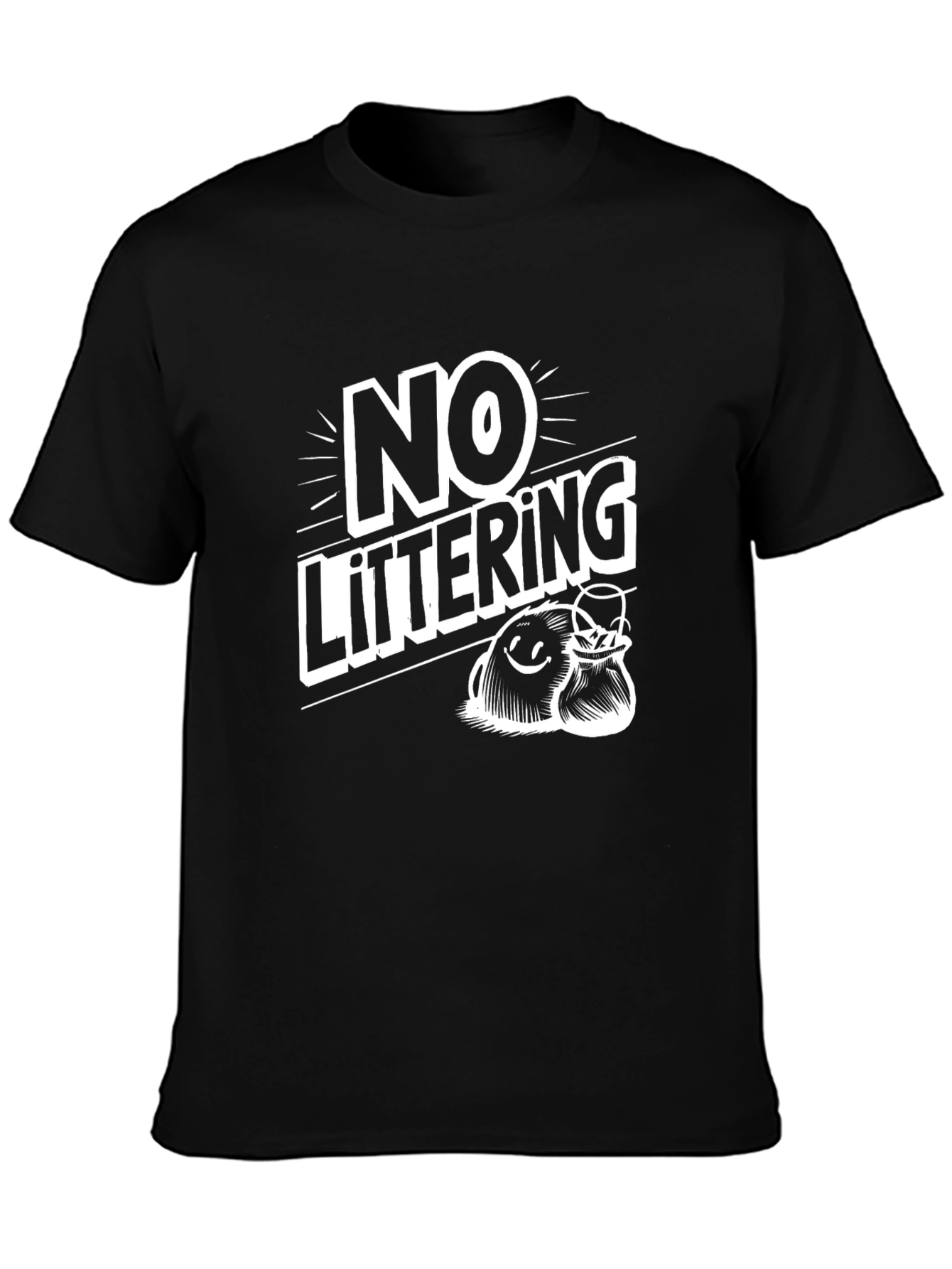 No Littering Graphic Tee - Eco-Friendly Awareness T-Shirt - 3