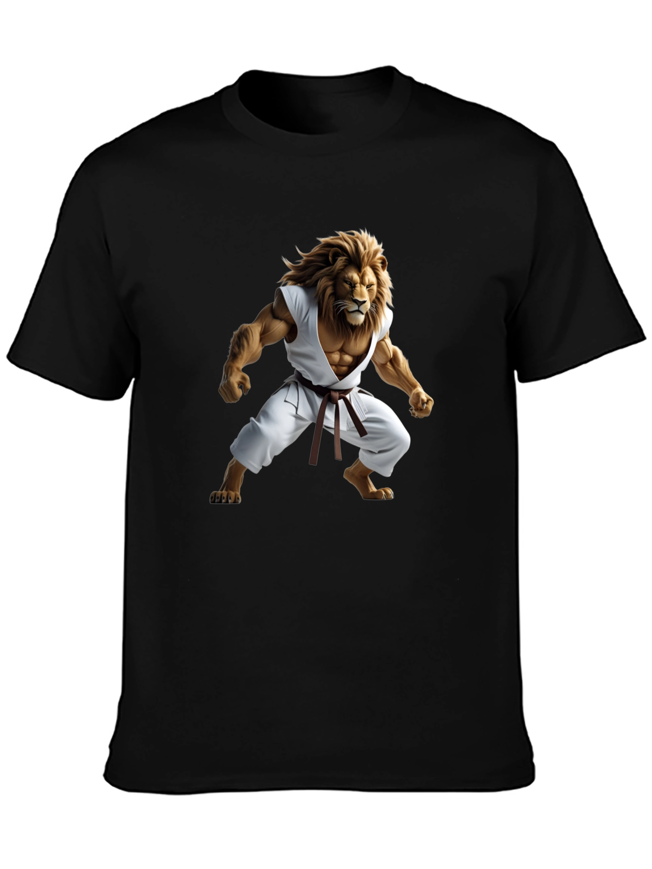 Black Lion Karate Master Black T-Shirt view 3