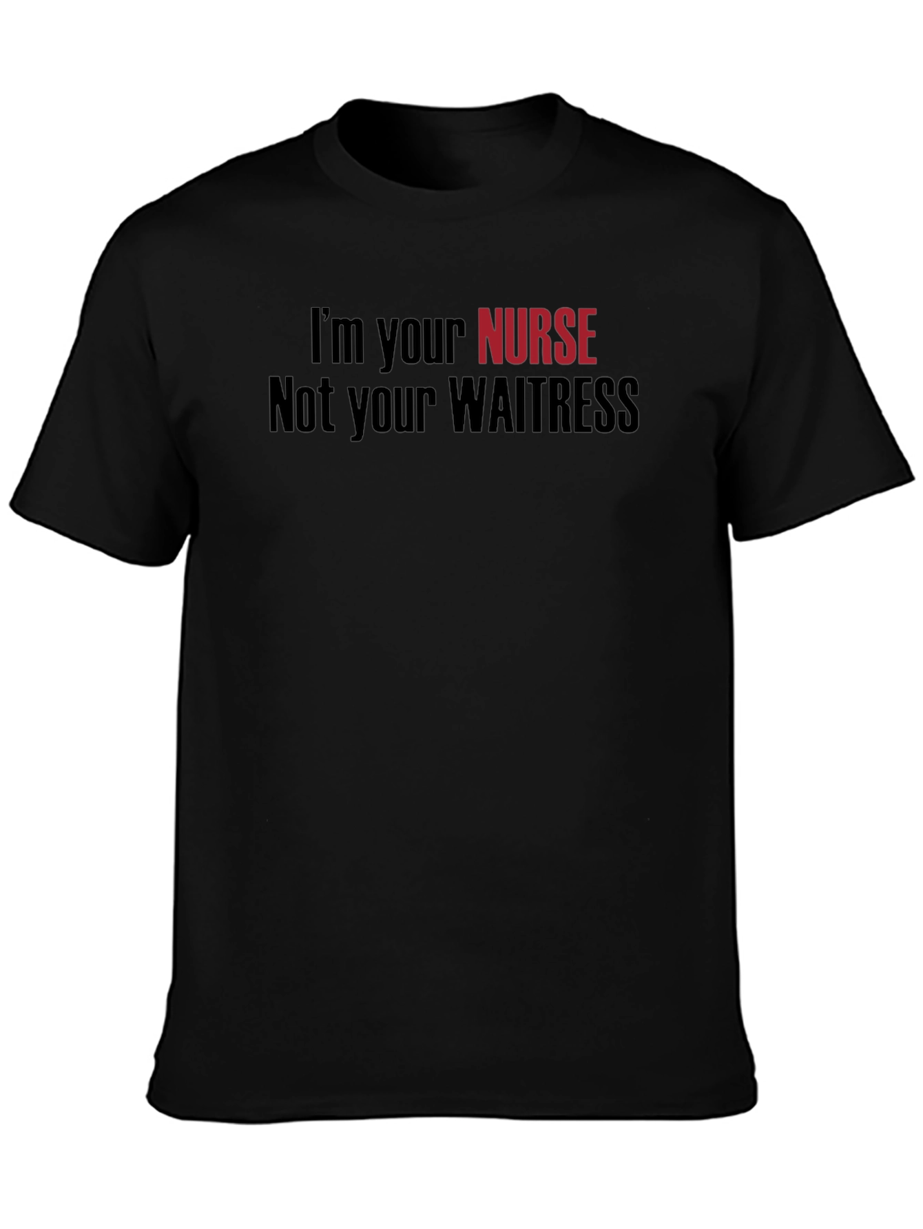 Black Nurse/Waitress Graphic T-Shirt view 3