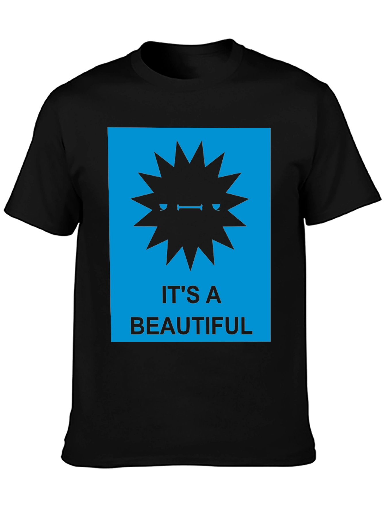 Black It's A Beautiful Star Burst T-Shirt view 3