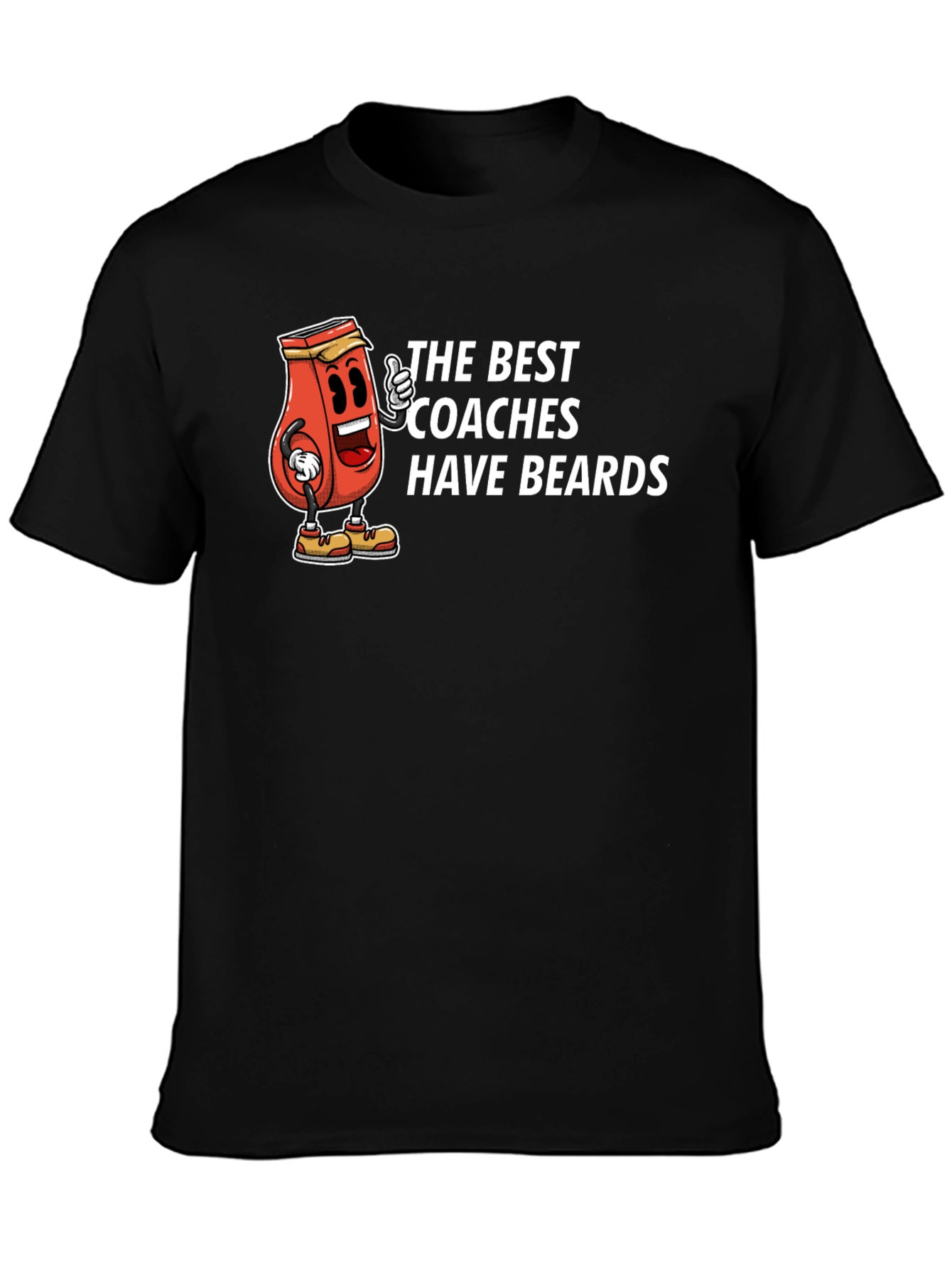 Black Best Coaches Have Beards T-Shirt view 3