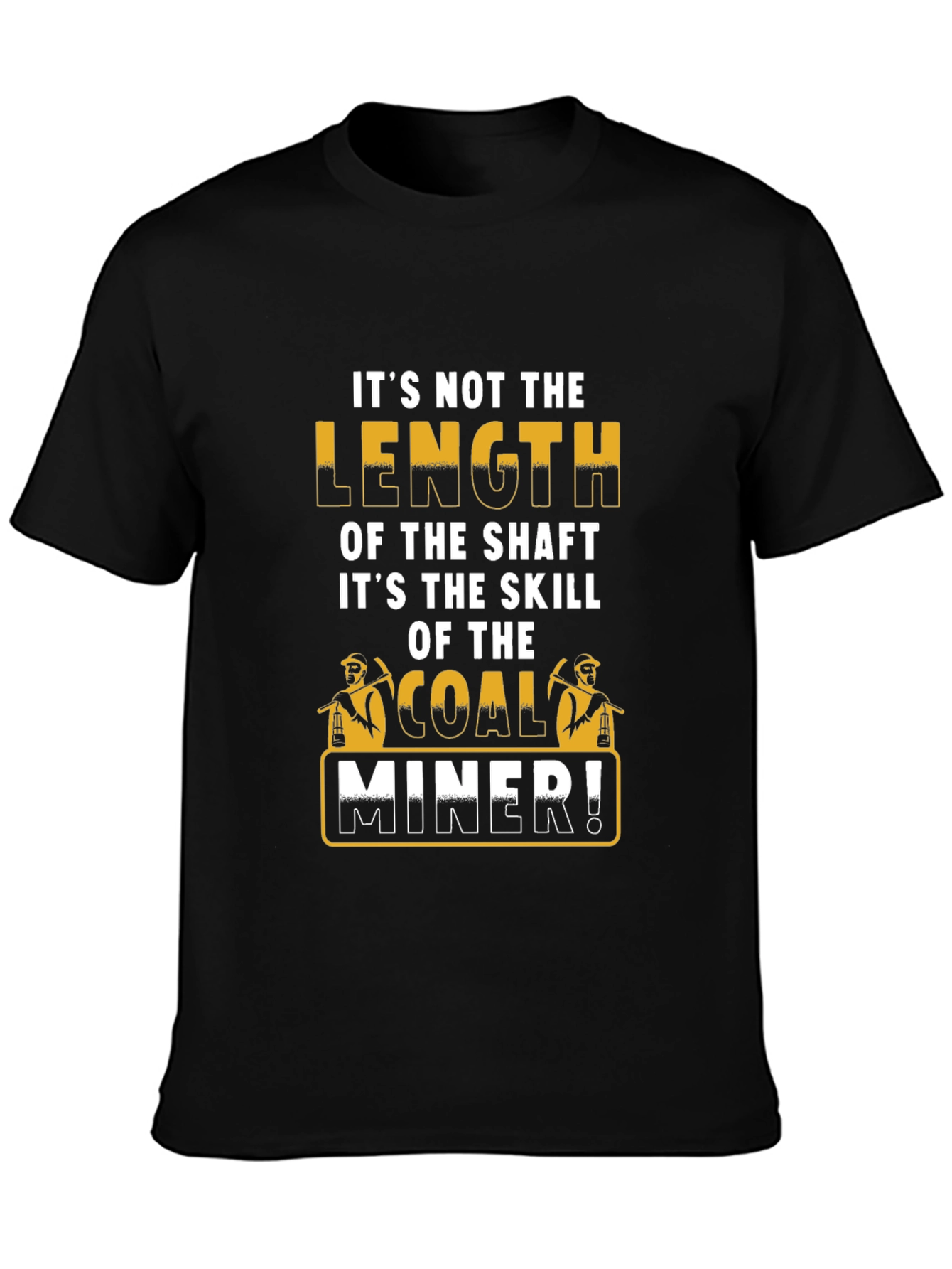 Black Coal Miner Humor Graphic Tee view 3