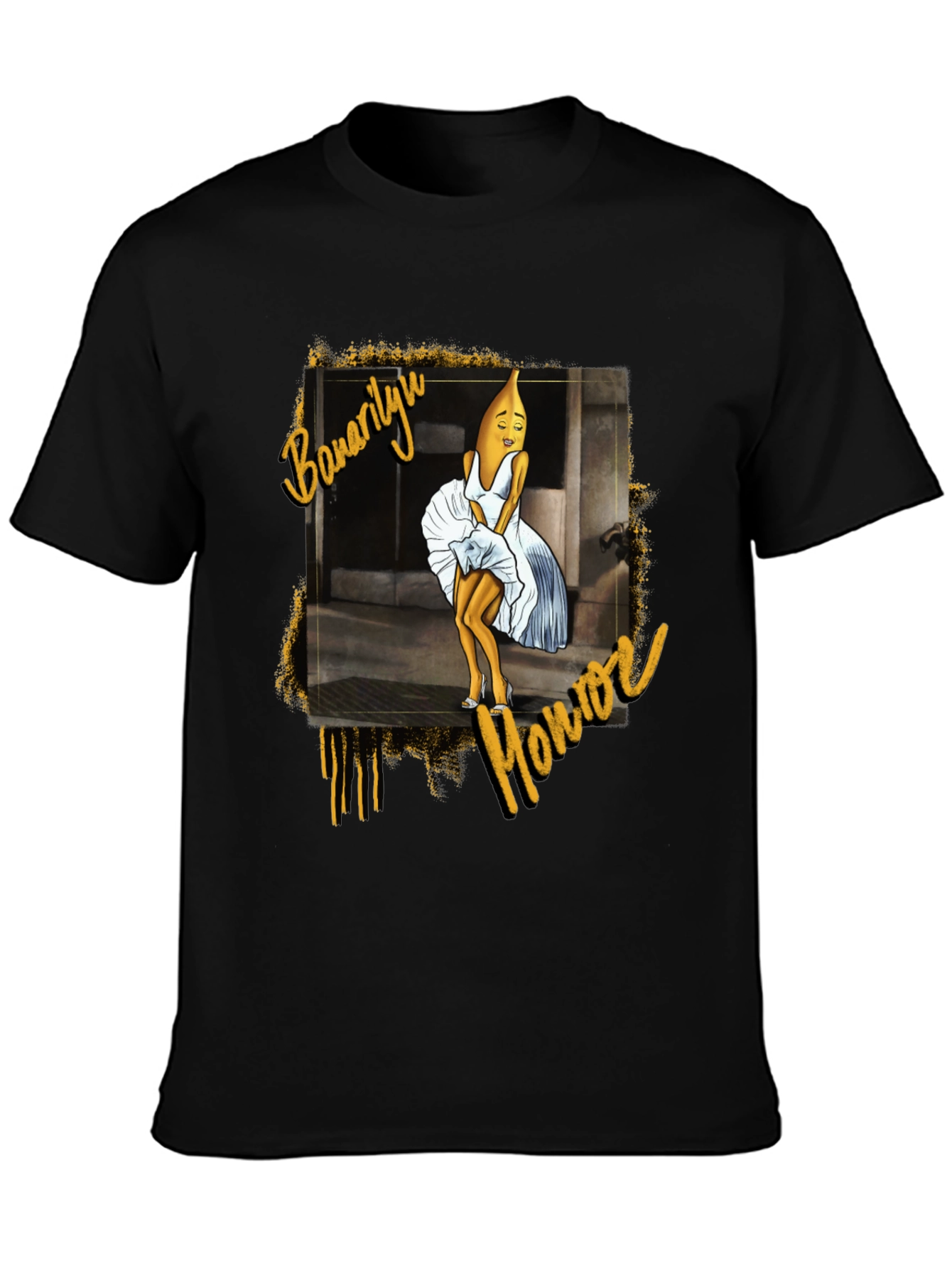 Black Bananalyn Monroe Unisex T-Shirt view 3