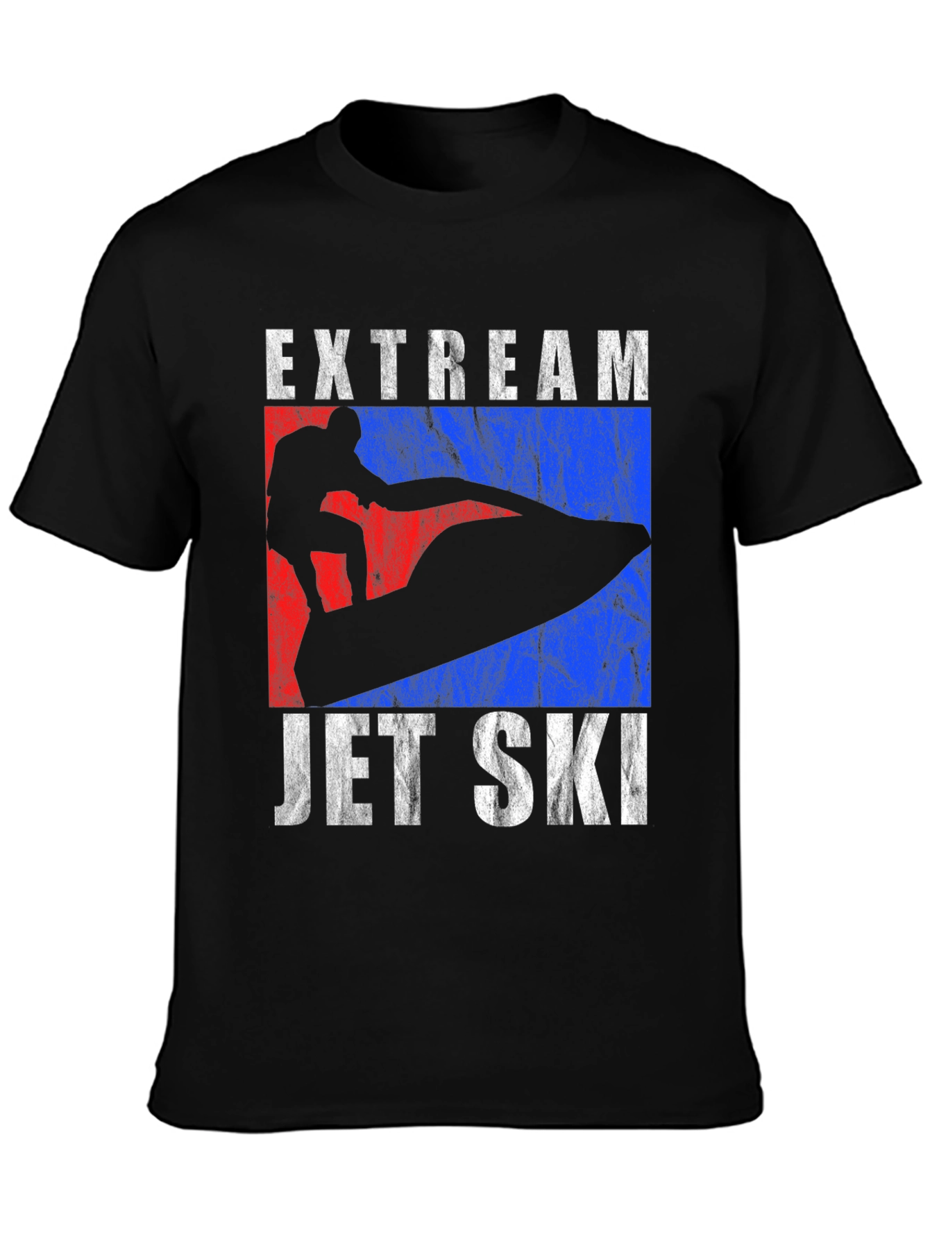 Black Extream Jet Ski T-Shirt: Black Crew Neck Tee view 3